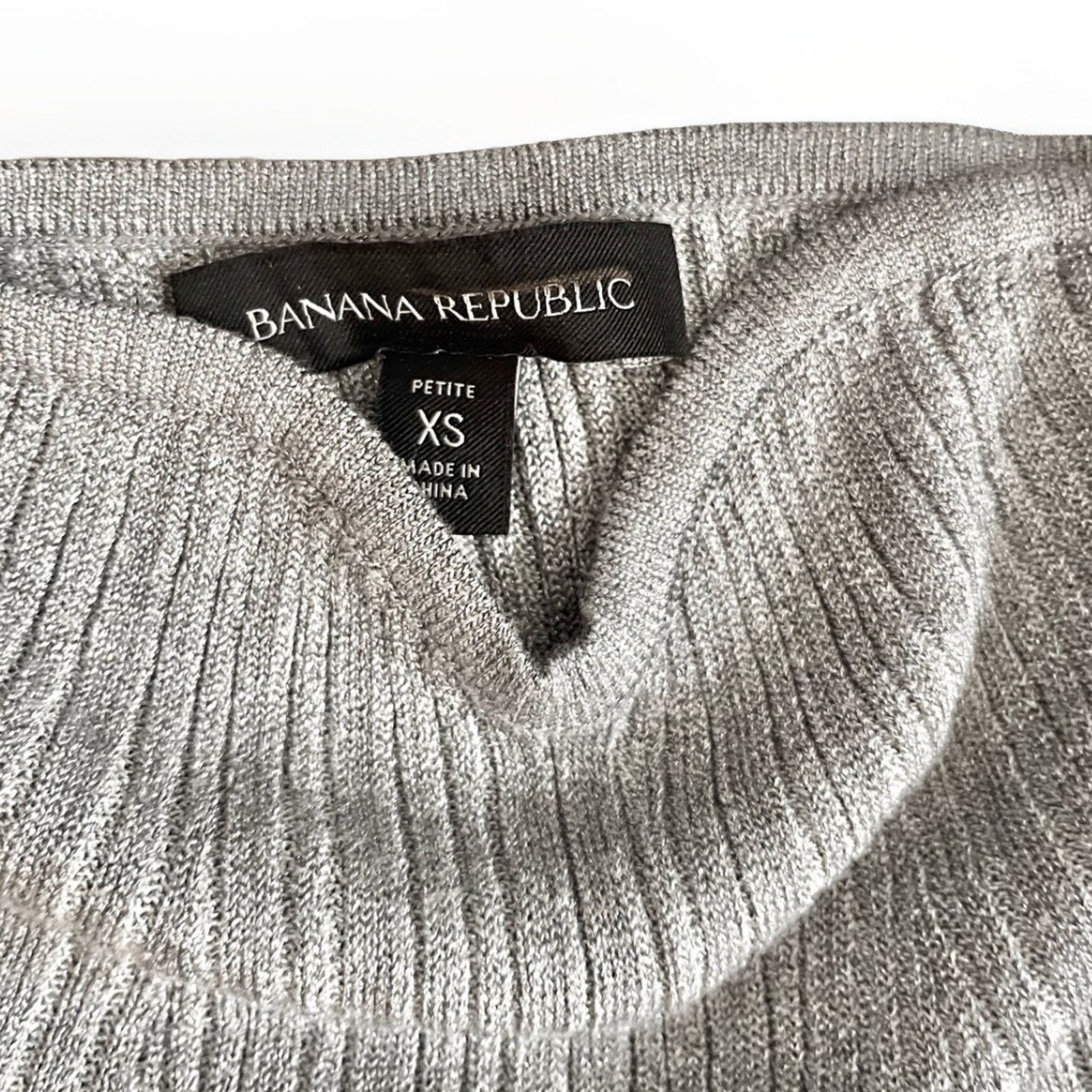Banana Republic NWOT Banana Republic Sweater Dress Silver Sparkle Size XS Size XS / US 0-2 / IT 36-38 - 10 Thumbnail