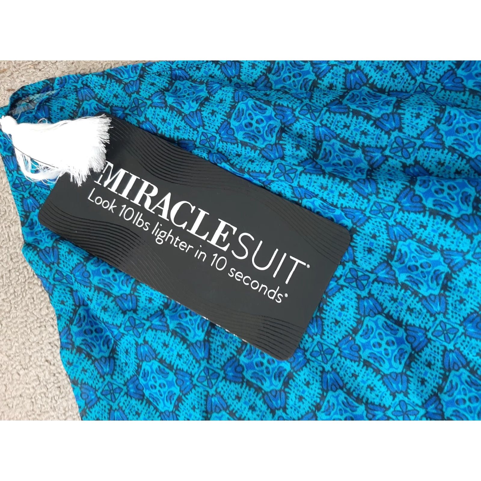 Vintage Miraclesuit Womens Medium M Blue Top Women M Blue Size ONE SIZE - 2 Thumbnail