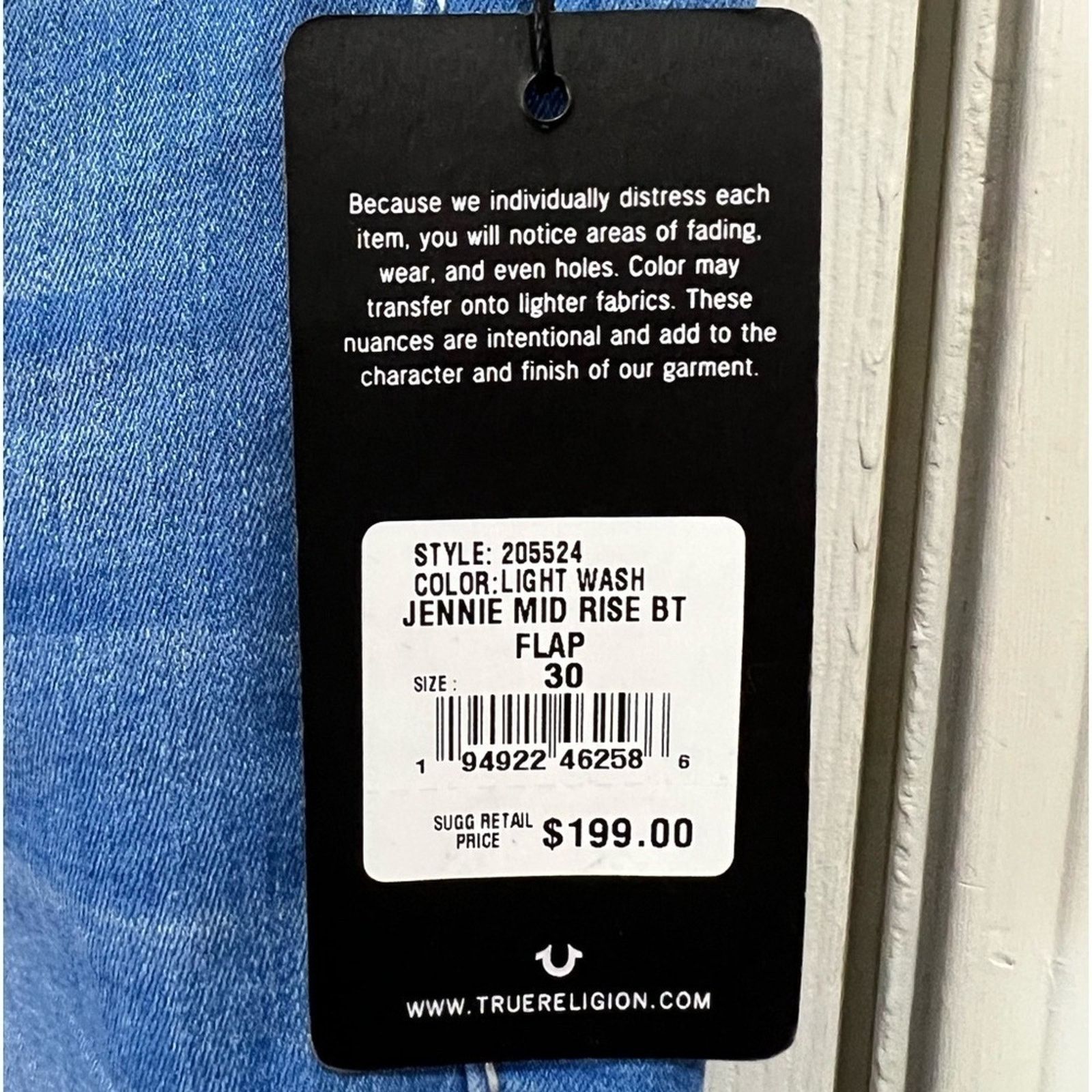 True Religion True Religion Jennie Mid Rise Curvy Skinny Jean Sz 30 NWT Size 30" / US 8 / IT 44 - 7 Thumbnail