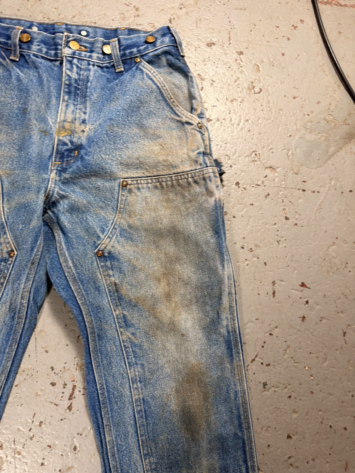 Carhartt Insane Distressed Carhartt Denim Double Knee Carpenter Pants Size US 30 / EU 46 - 5 Thumbnail