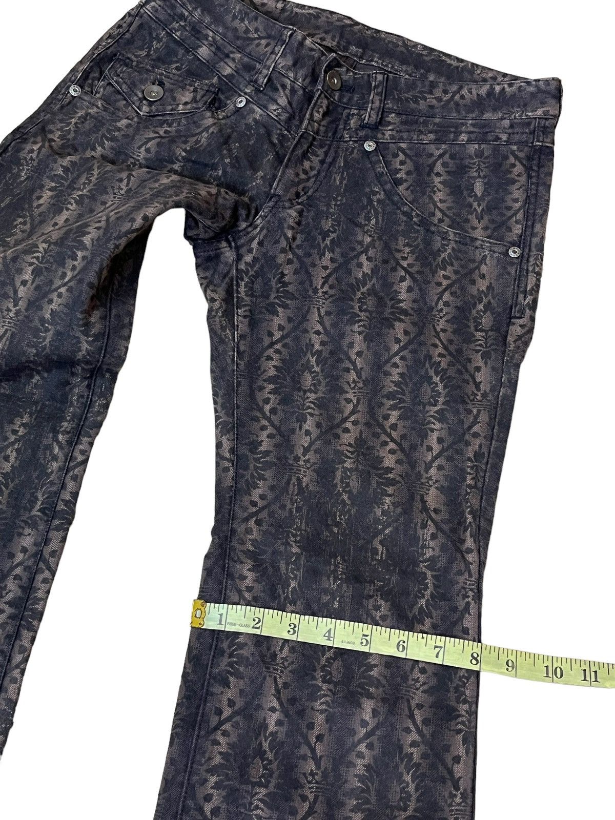 Japanese Brand SICK Y2K JAPANESE CULT CUSTOM CULTURE LOW RISE FLARED JEAN Size US 29 - 10 Thumbnail