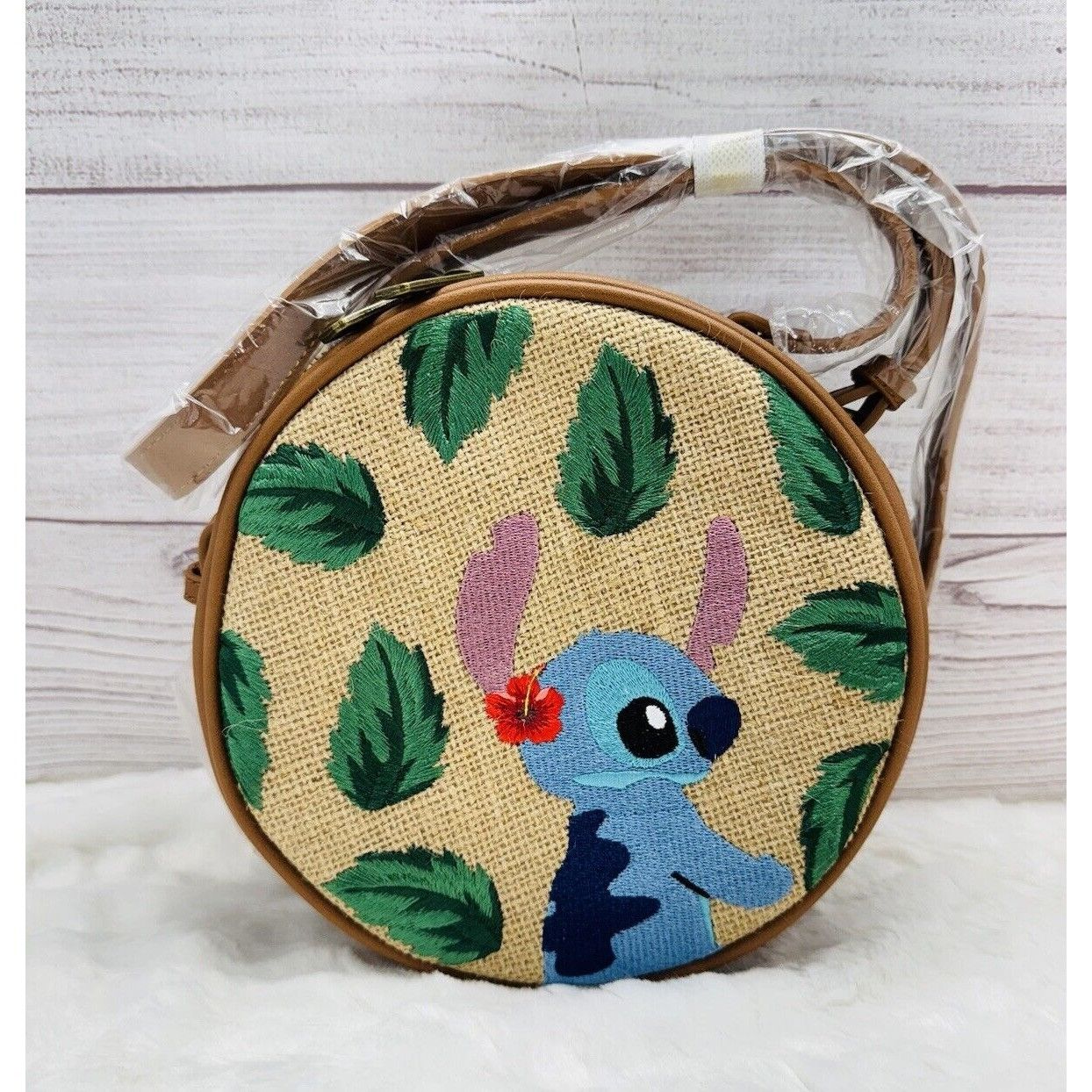Disney Loungefly Disney Lilo & Stitch Floral Burlap Basket Crossbod Size ONE SIZE - 1 Thumbnail