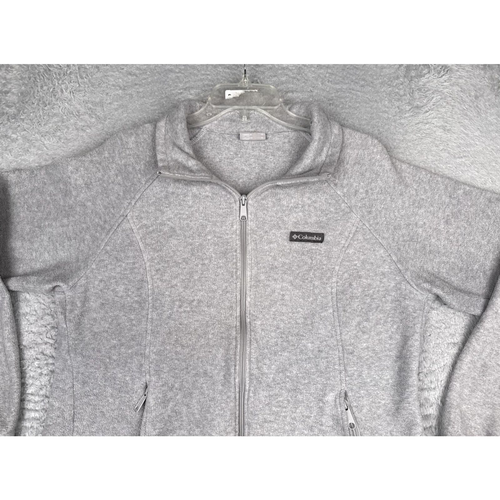 Vintage Columbia Jacket Womens XL Gray Fleece Full Zip Pockets Outdoor Warm Casual Outdoorsmen? Size XL / US 12-14 / IT 48-50 - 4 Thumbnail