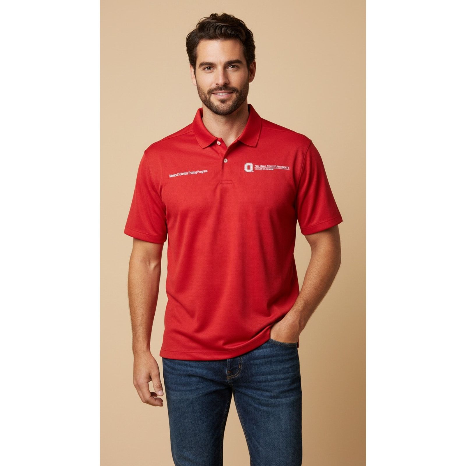 Nike Nike Golf Dri-FIT Polo Shirt Mens XL Red Ohio State Medicine Size US XL / EU 56 / 4 - 1 Thumbnail