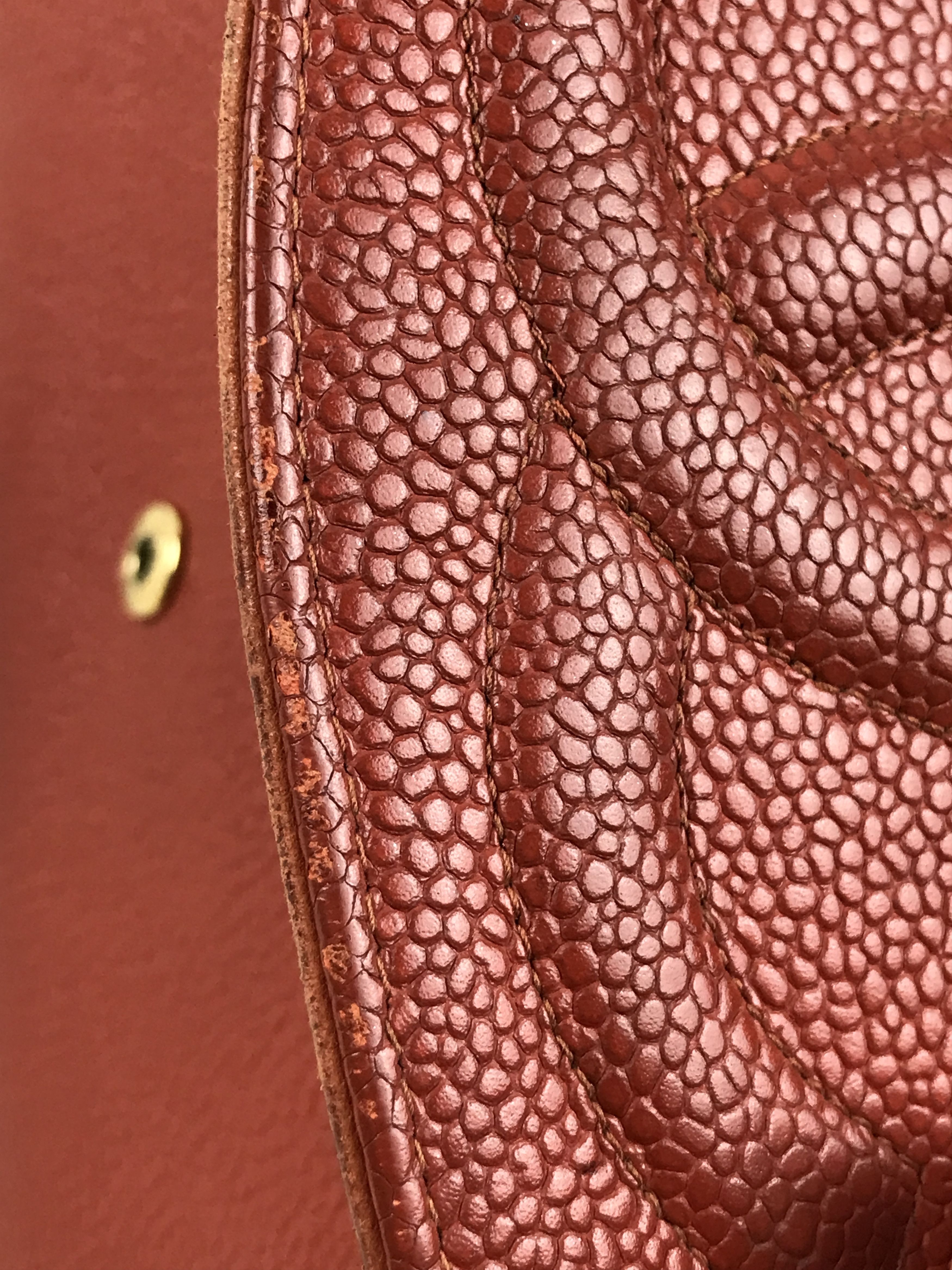Chanel Vintage Chanel Brown Caviar CC Logo Timeless Wallet Size ONE SIZE - 17 Thumbnail