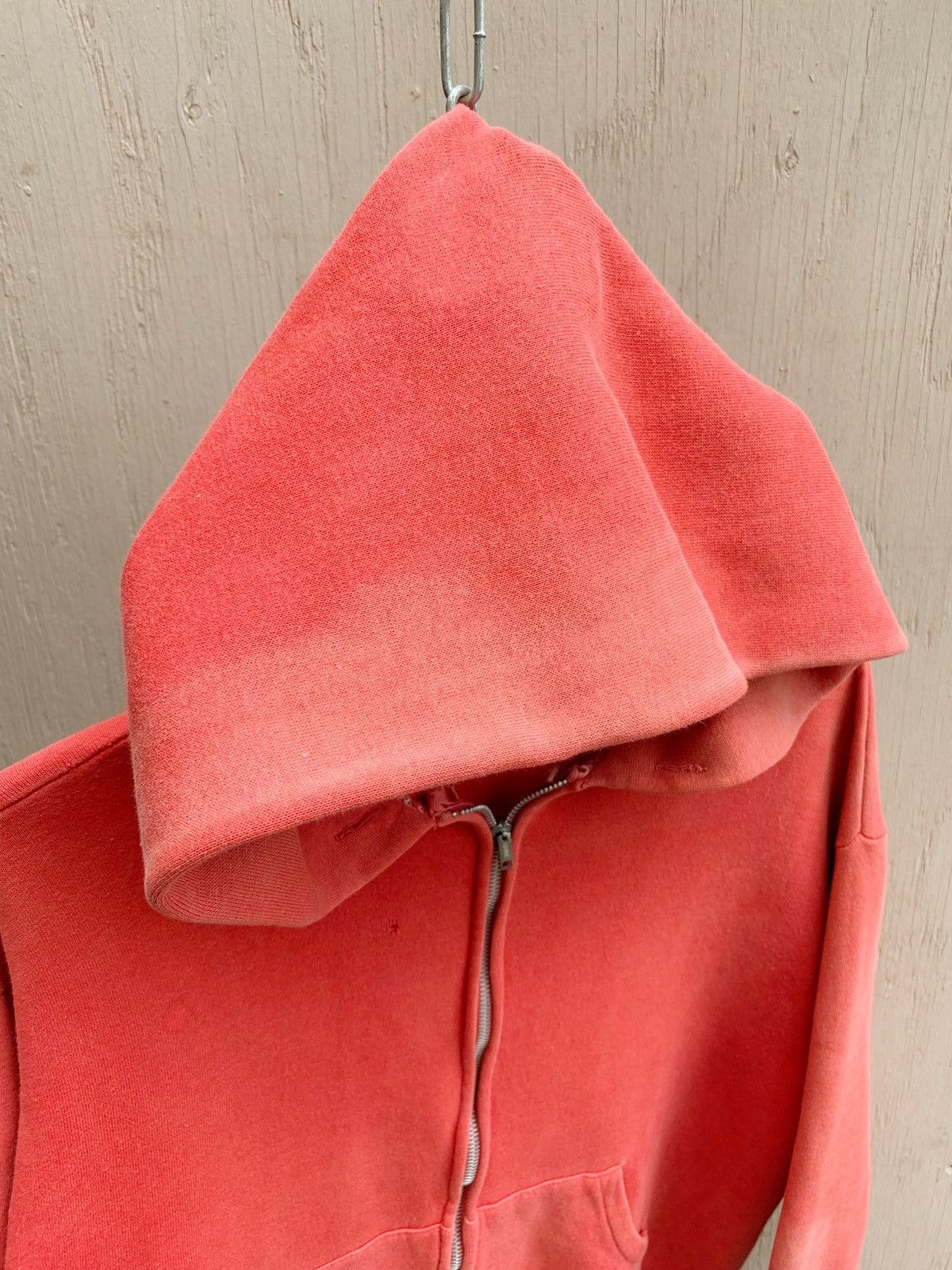 Vintage 1960s Sun Faded Distressed BOXY Blank Zip Hoodie ERD GRUNGE Size US S / EU 44-46 / 1 - 4 Thumbnail