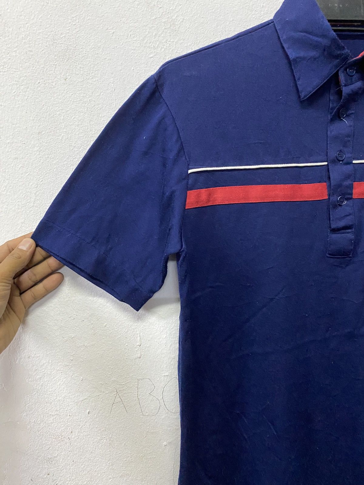 Japanese Brand × Vintage Vintage 80s Japanese Knit Casual Polo T-Shirt 🔥 Size US M / EU 48-50 / 2 - 2 Thumbnail