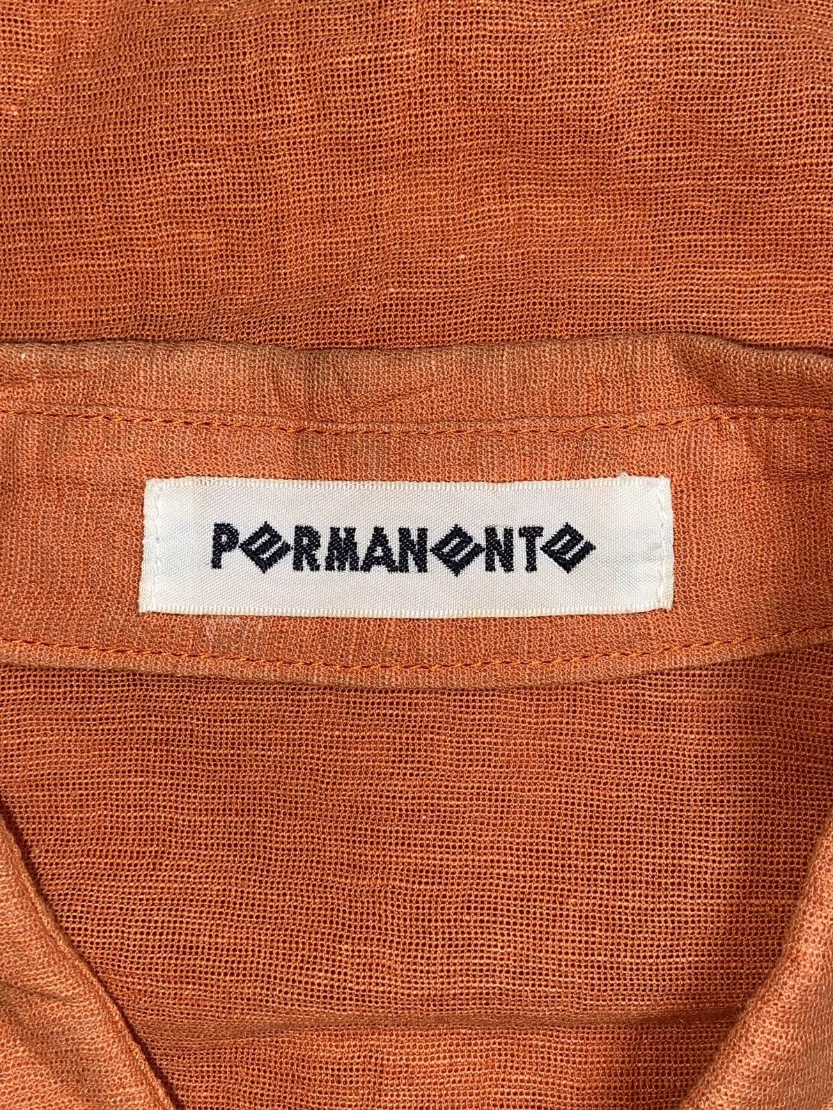 Designer × Issey Miyake × Japanese Brand PERMANENTE Orange Shirt Size US S / EU 44-46 / 1 - 7 Thumbnail