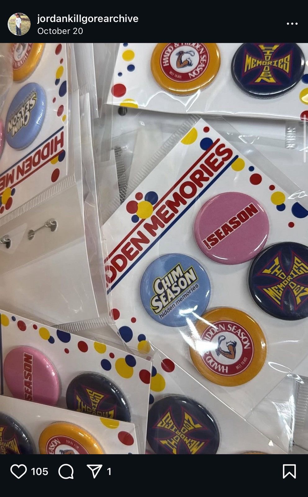 HMDD Happy Memories Dont die x Hidden Season Complexcon Pins Size ONE SIZE - 1 Thumbnail