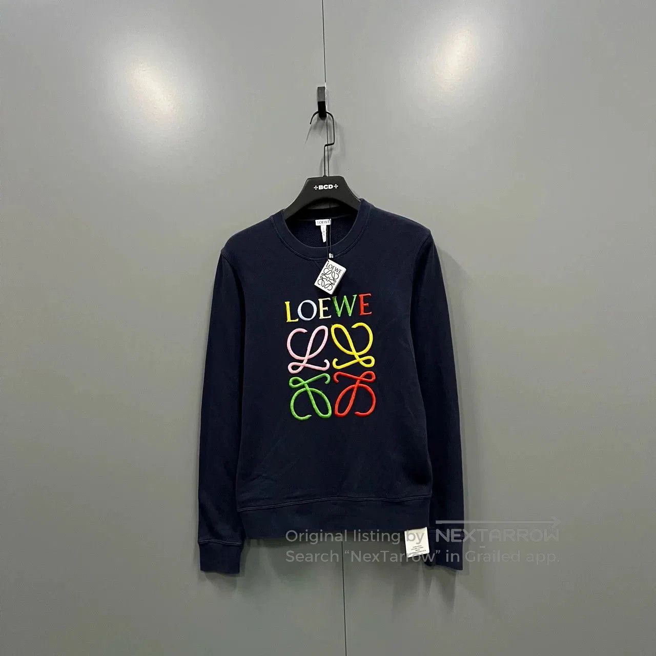 Loewe LOEWE 23FW Color Thread Embroidered Crewneck Sweatshirt. Size XS / US 0-2 / IT 36-38 - 5 Thumbnail