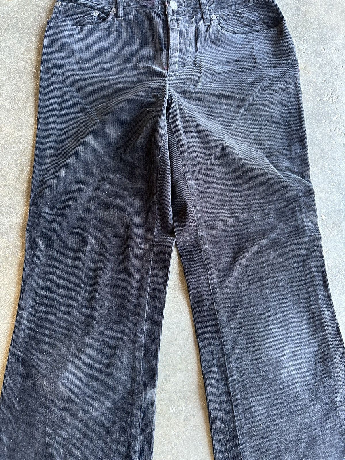 Burberry BURBERRY NOVA CHECK CORDUROY BLACK PANTS W28 Size US 28 / EU 44 - 3 Thumbnail