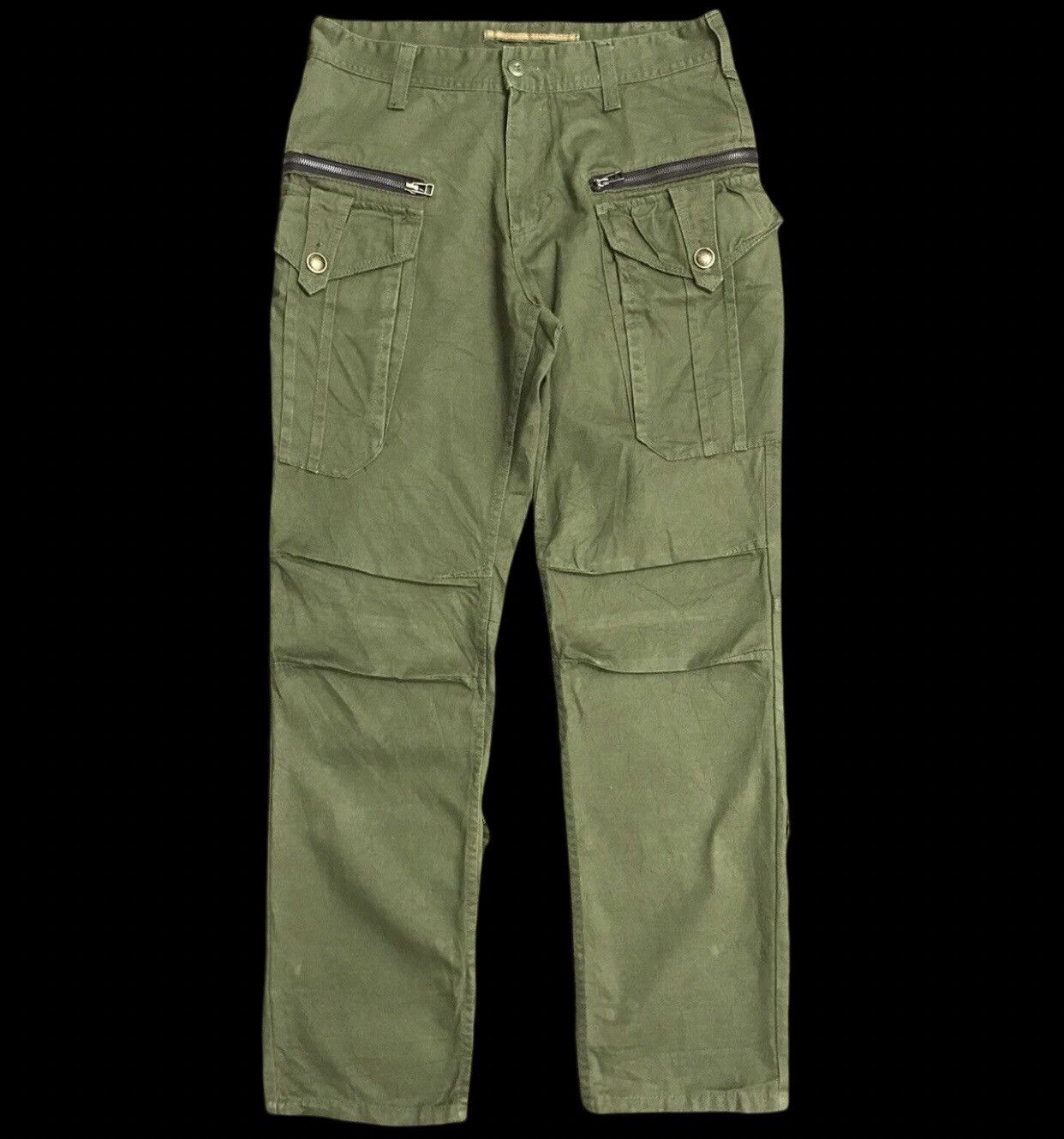 Japanese Brand Rare ALPHA CROUGE Japan Double Gardener Pockets Cargo Pant Size US 31 - 1 Thumbnail