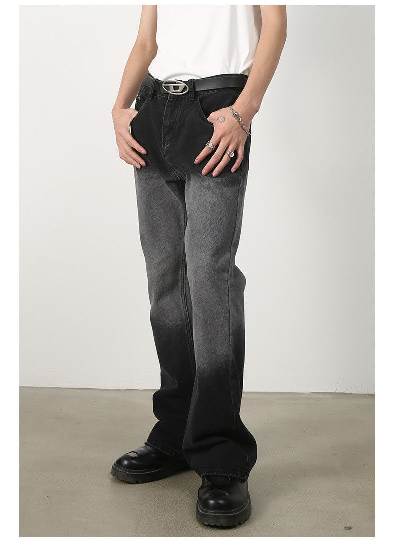 Japanese Brand × Jean Black Gradient Loose Straight Flare Jeans Size US 32 / EU 48 - 7 Thumbnail
