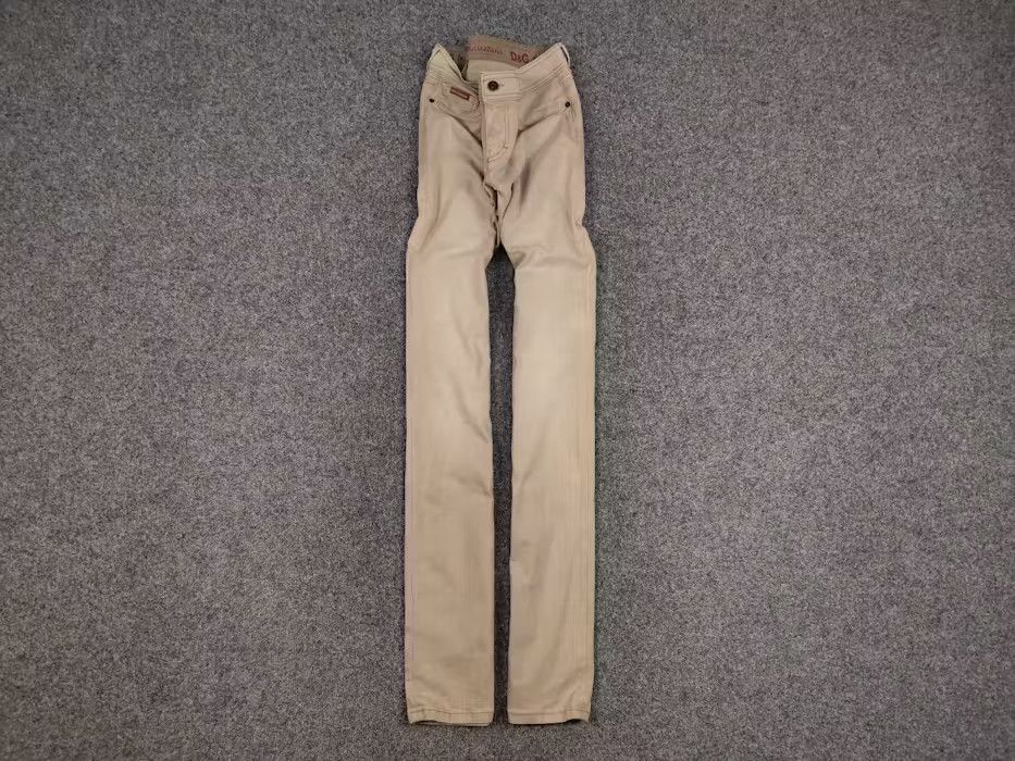 Dolce & Gabbana Vintage 90's Dolce & Gabbana amazing Beige denim tight Jeans Size 30" / US 8 / IT 44 - 1 Thumbnail
