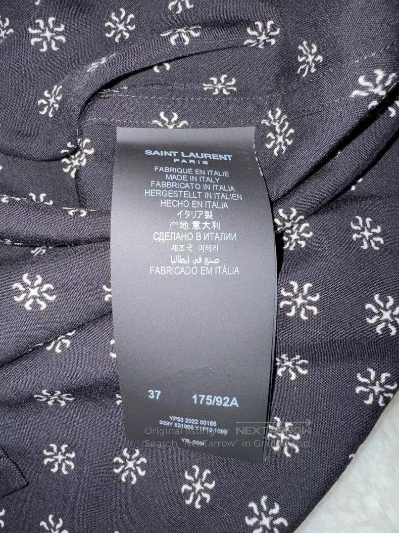 Other Saint Laurent Paris size 37 Snowflake Shark Collar Shirt Size US XS / EU 42 / 0 - 6 Thumbnail