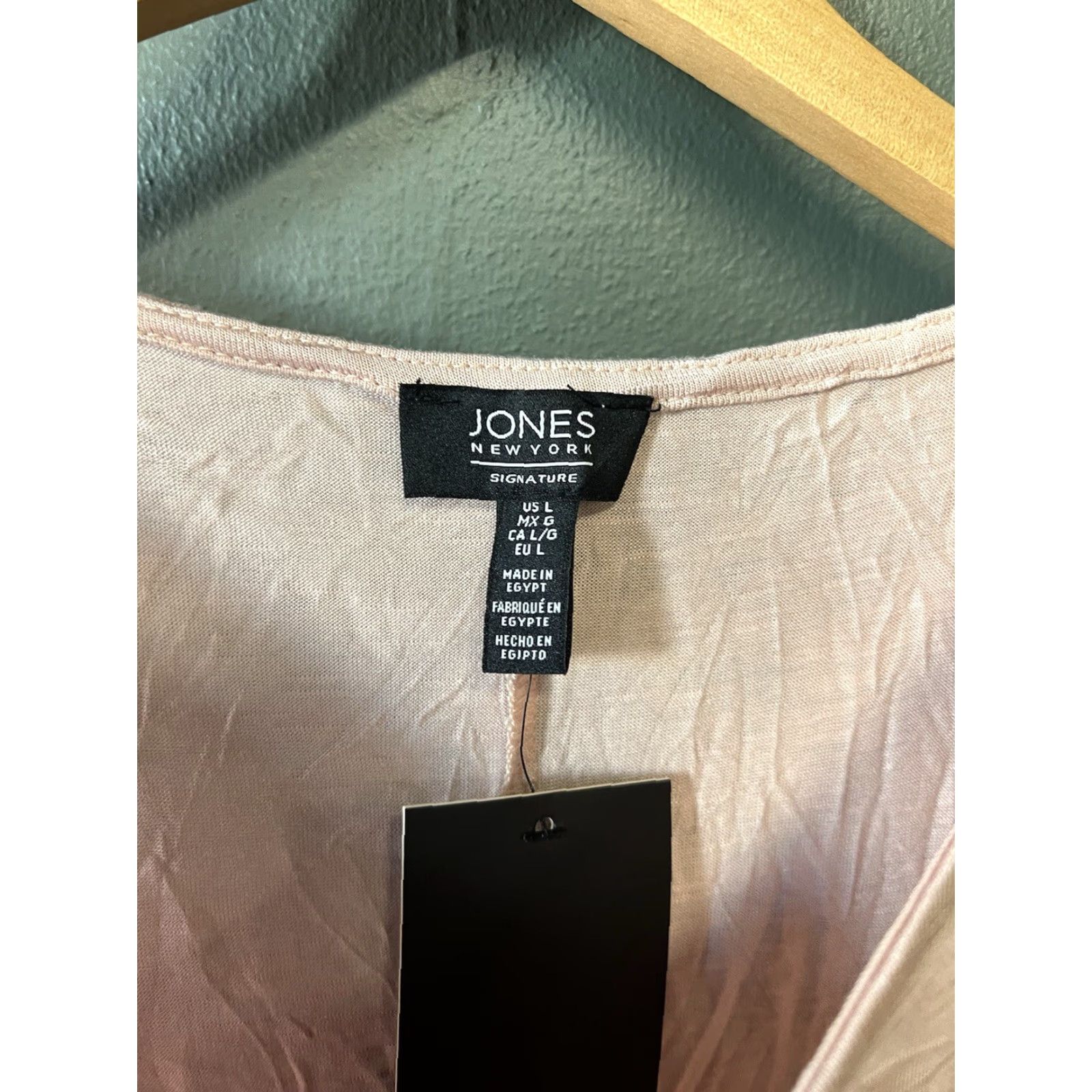 Jones New York Jones New York Womens Blouse Shirt Pink Short Sleeve L NWT Size L / US 10 / IT 46 - 3 Thumbnail
