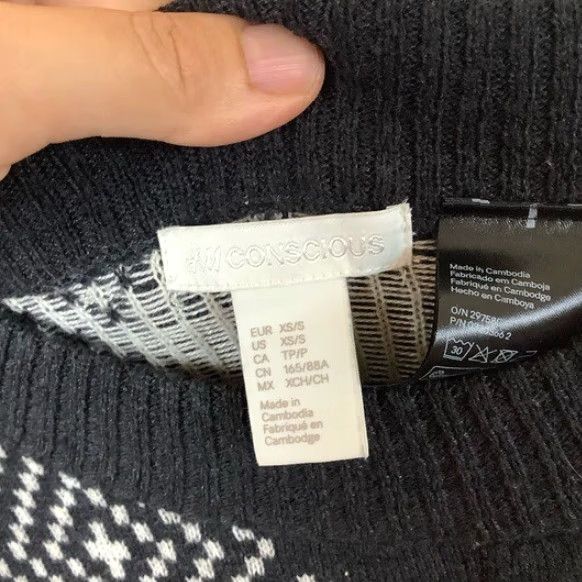 H&M VINTAGE H&M Western Sweater Poncho Womens XS/S Oversized Gray Tunic Pullover Wool Blend Size XS / US 0-2 / IT 36-38 - 6 Thumbnail