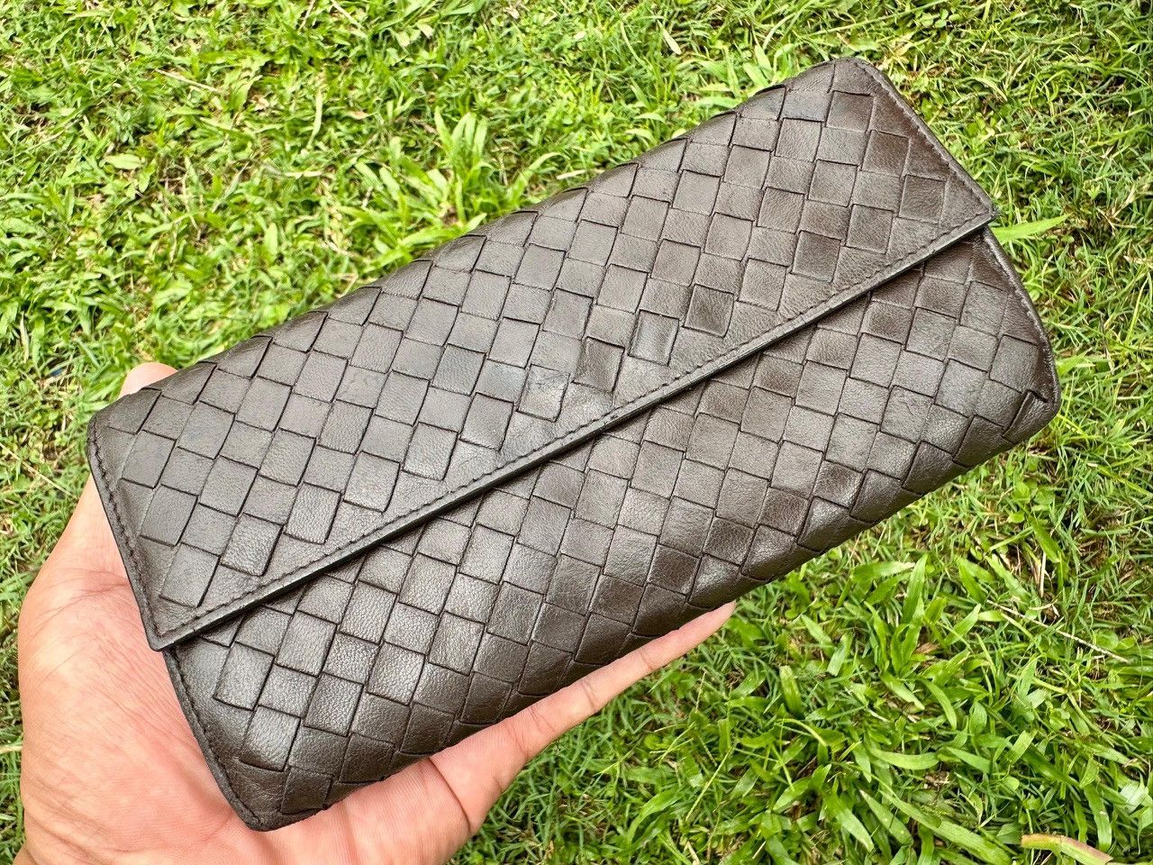Bottega Veneta Authentic Bottega Veneta Intrecciato Leather Long Wallet Size ONE SIZE - 2 Thumbnail