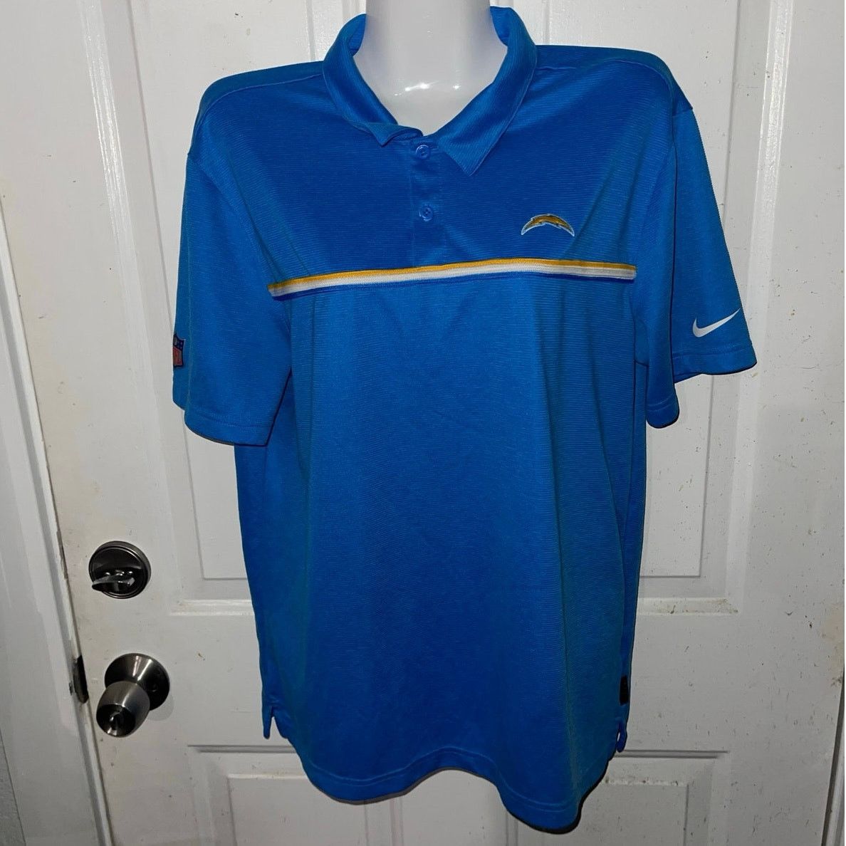 Nike NFL Chargers Polo Dry Fit Shirt Football Sports Athletic Size US M / EU 48-50 / 2 - 7 Thumbnail