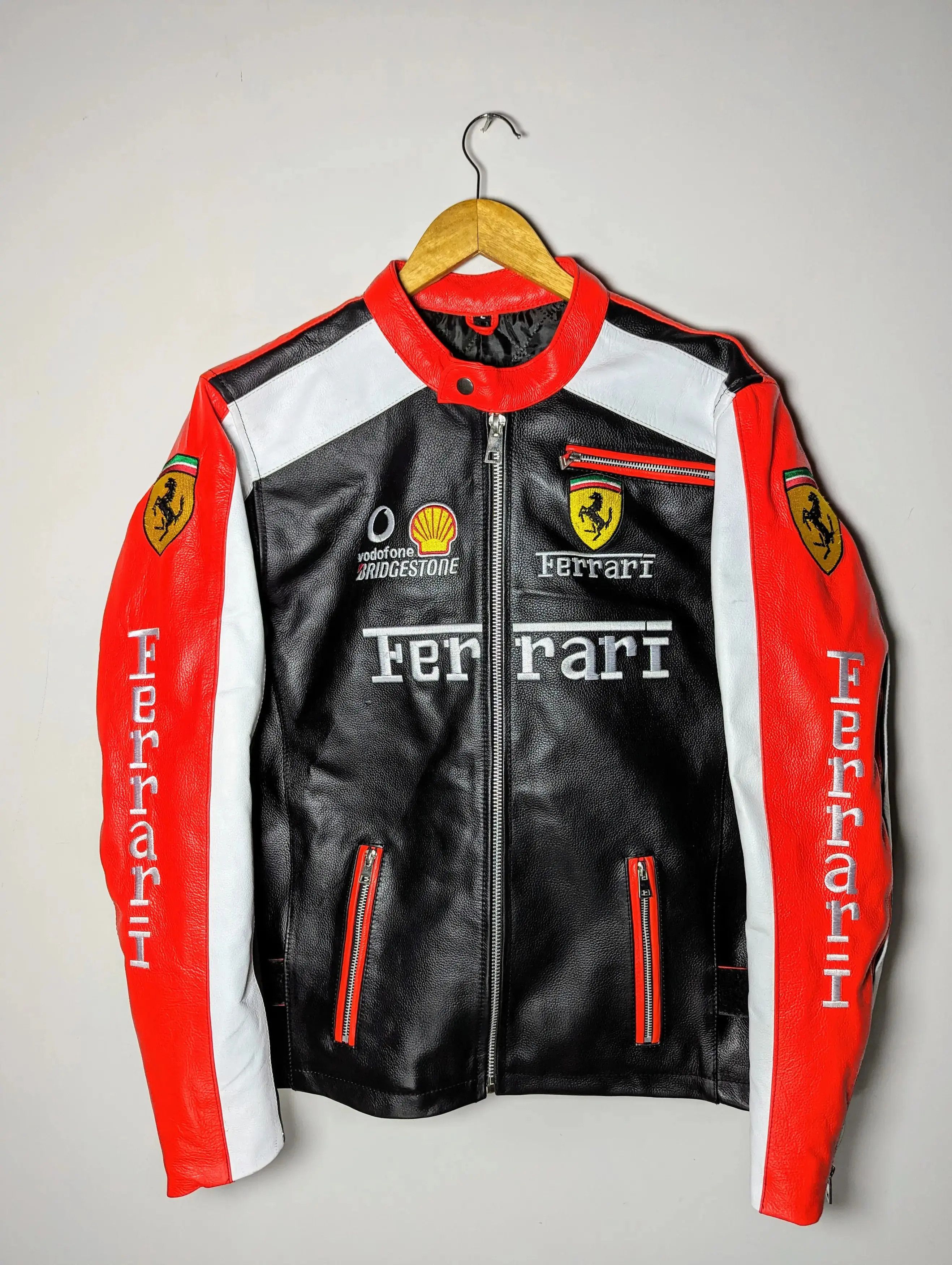 Ferrari Two Vintage Ferrari F1 Racing Leather Jacket Formula 1 one Size US S / EU 44-46 / 1 - 8 Thumbnail