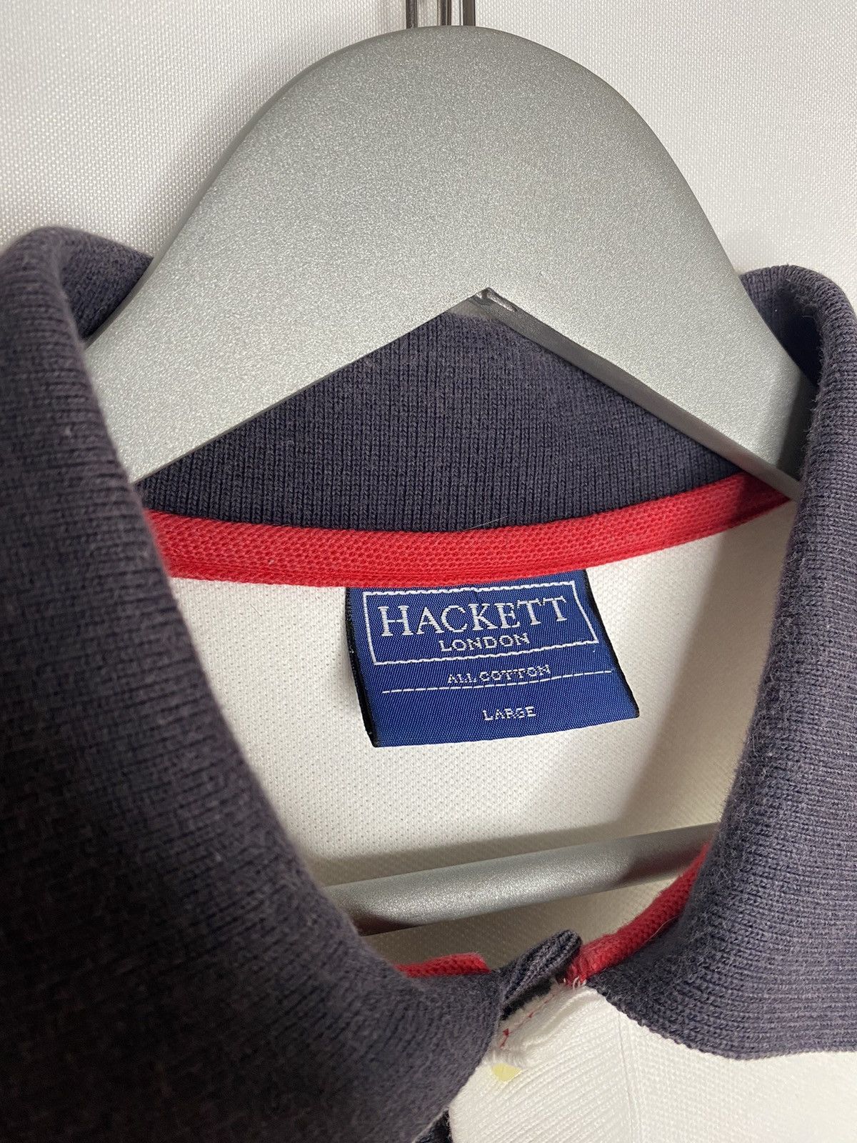 Hackett × Vintage Vintage Hackett London #1 Polo Shirt Short Sleeve Big Logo Size US L / EU 52-54 / 3 - 14 Thumbnail