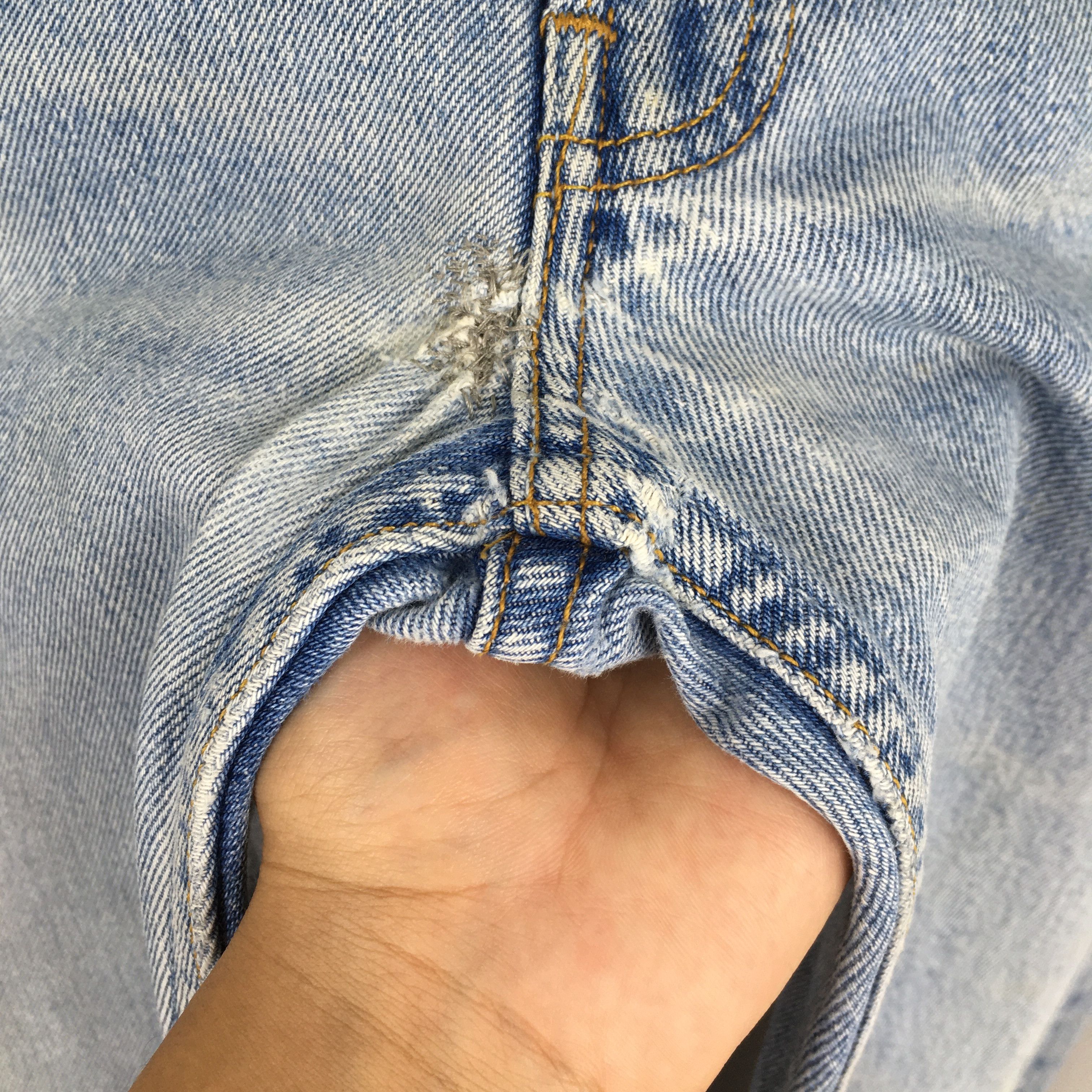 Levi's Size 31x32 Vintage 90s Levi's 501 Faded Blue Jeans S1897 Size US 31 - 7 Thumbnail