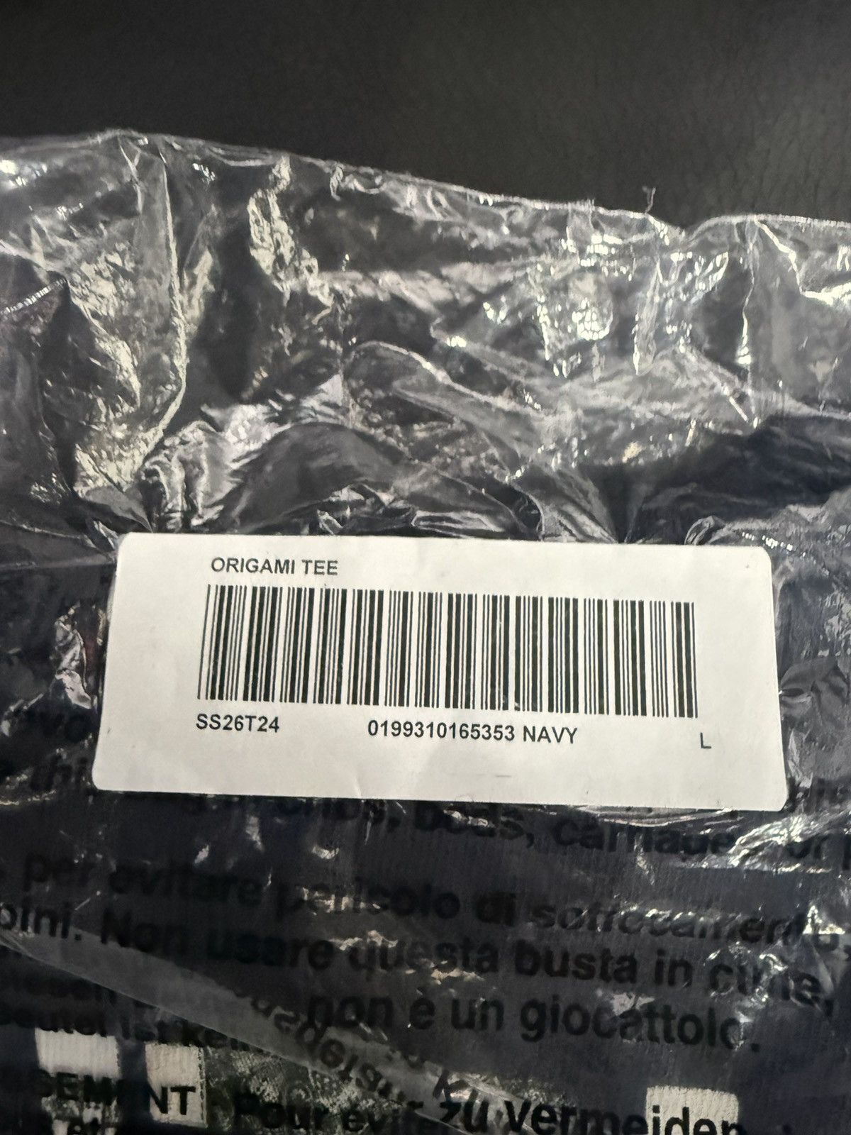 Supreme Supreme origami tee NAVY Size US L / EU 52-54 / 3 - 3 Thumbnail
