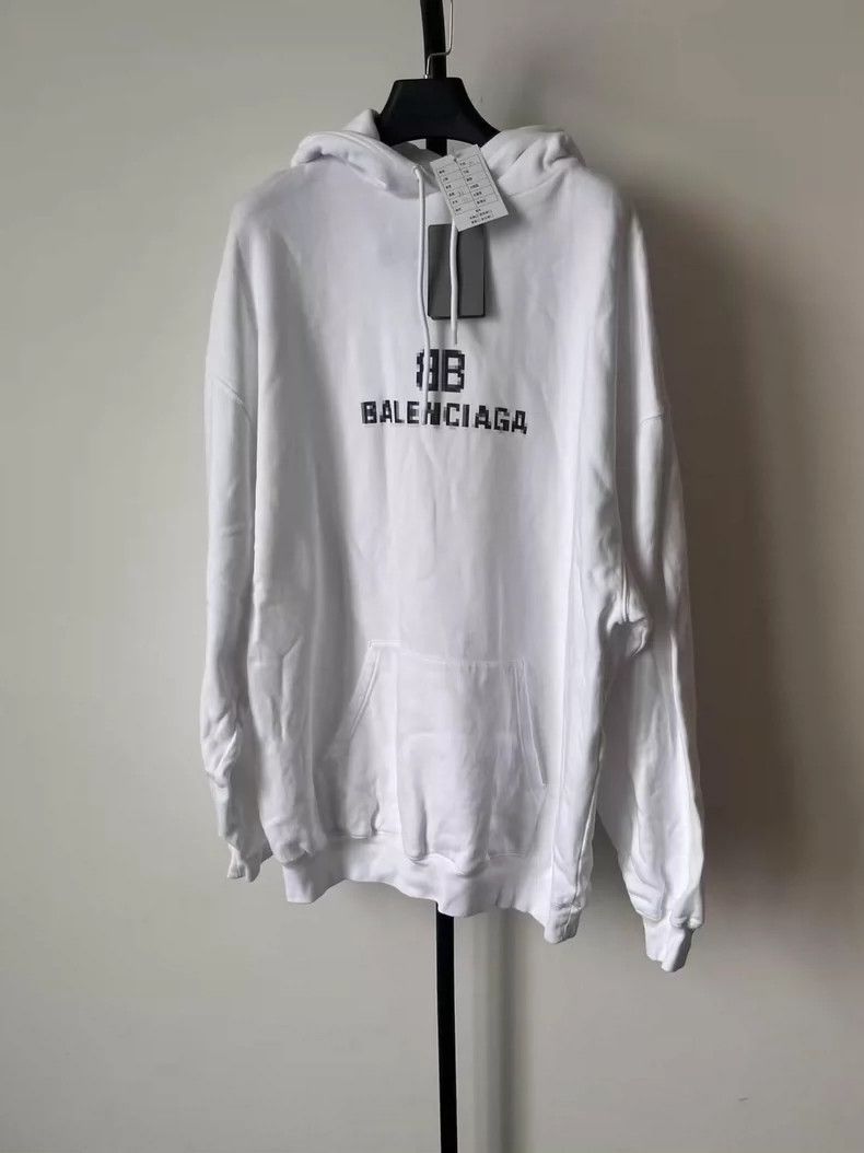 Balenciaga Balenciaga Letter print fleece drawstring hooded long-slee Size US M / EU 48-50 / 2 - 1 Thumbnail