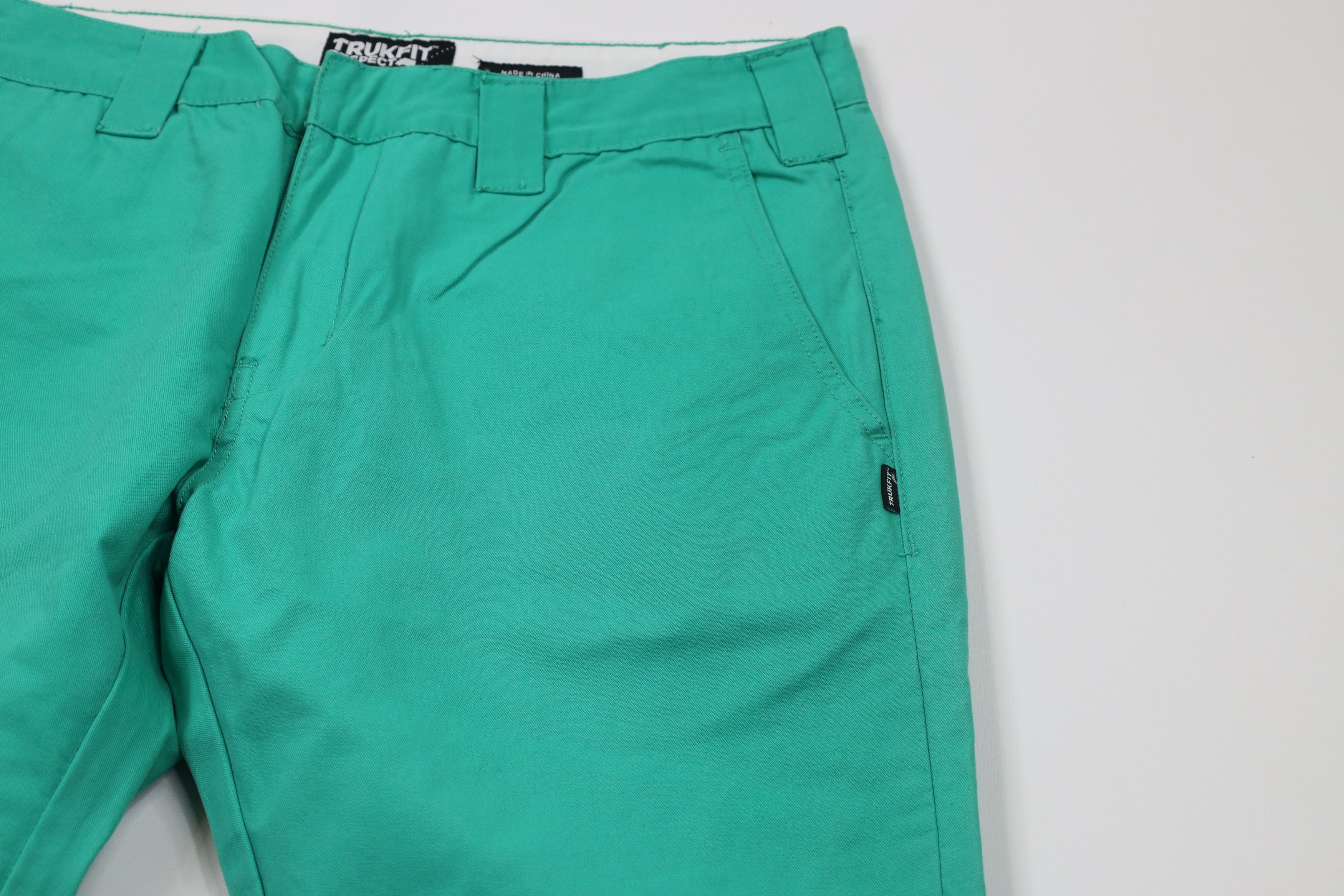 TRUKFIT × Vintage Deadstock Vintage Trukfit Skateboarding Leg Chino Pants Teal Size US 34 / EU 50 - 5 Thumbnail