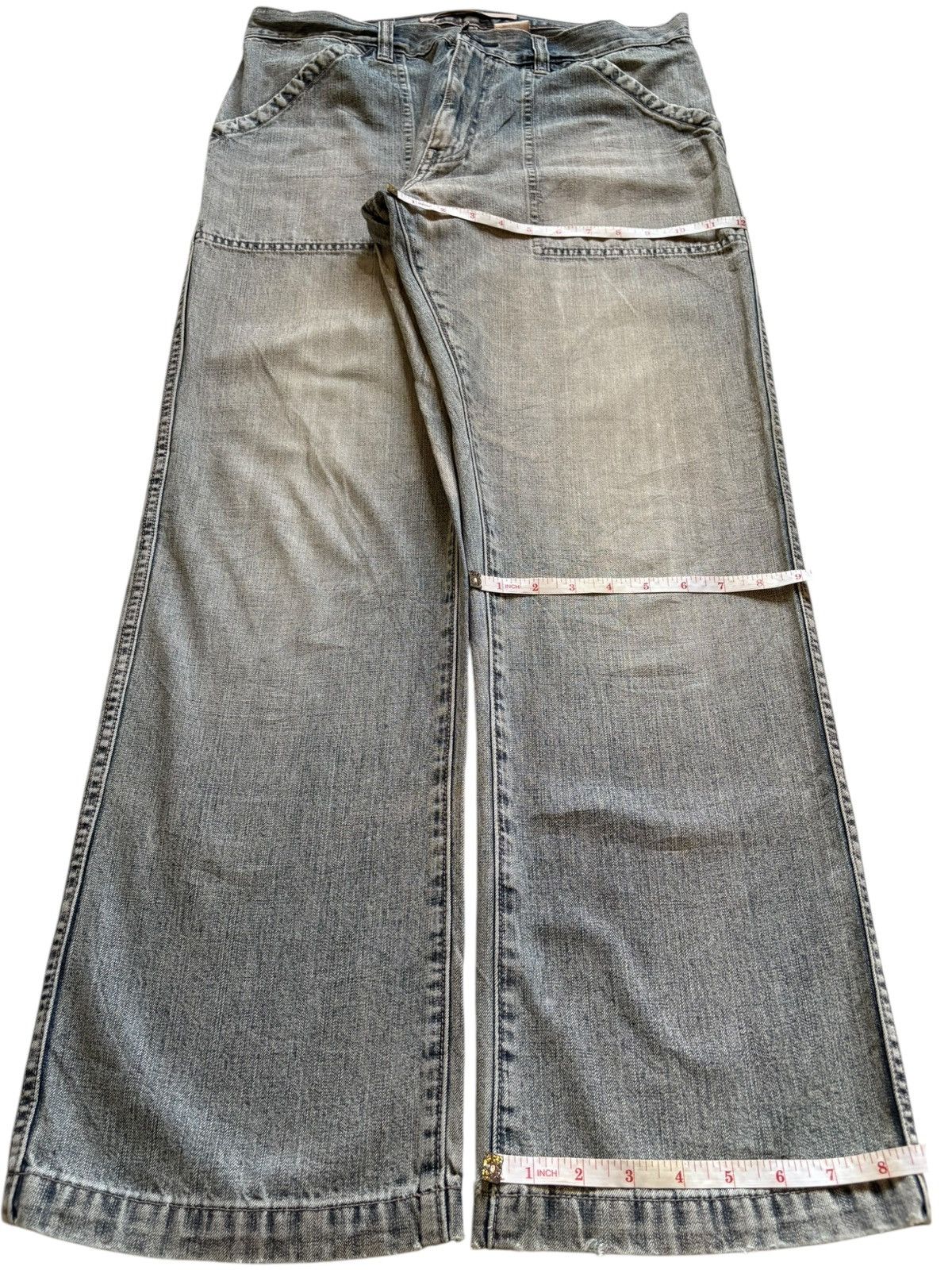 Gap Vintage GAP Rusty Mud Wash Loose Baggy Fatigue Jeans Size US 34 / EU 50 - 13 Thumbnail
