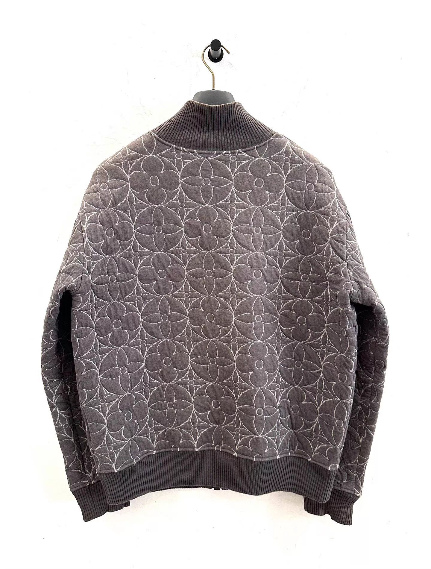 Louis Vuitton LV Monogram All Over White Logo Men's Dark Gray Jacket L Size US L / EU 52-54 / 3 - 3 Thumbnail