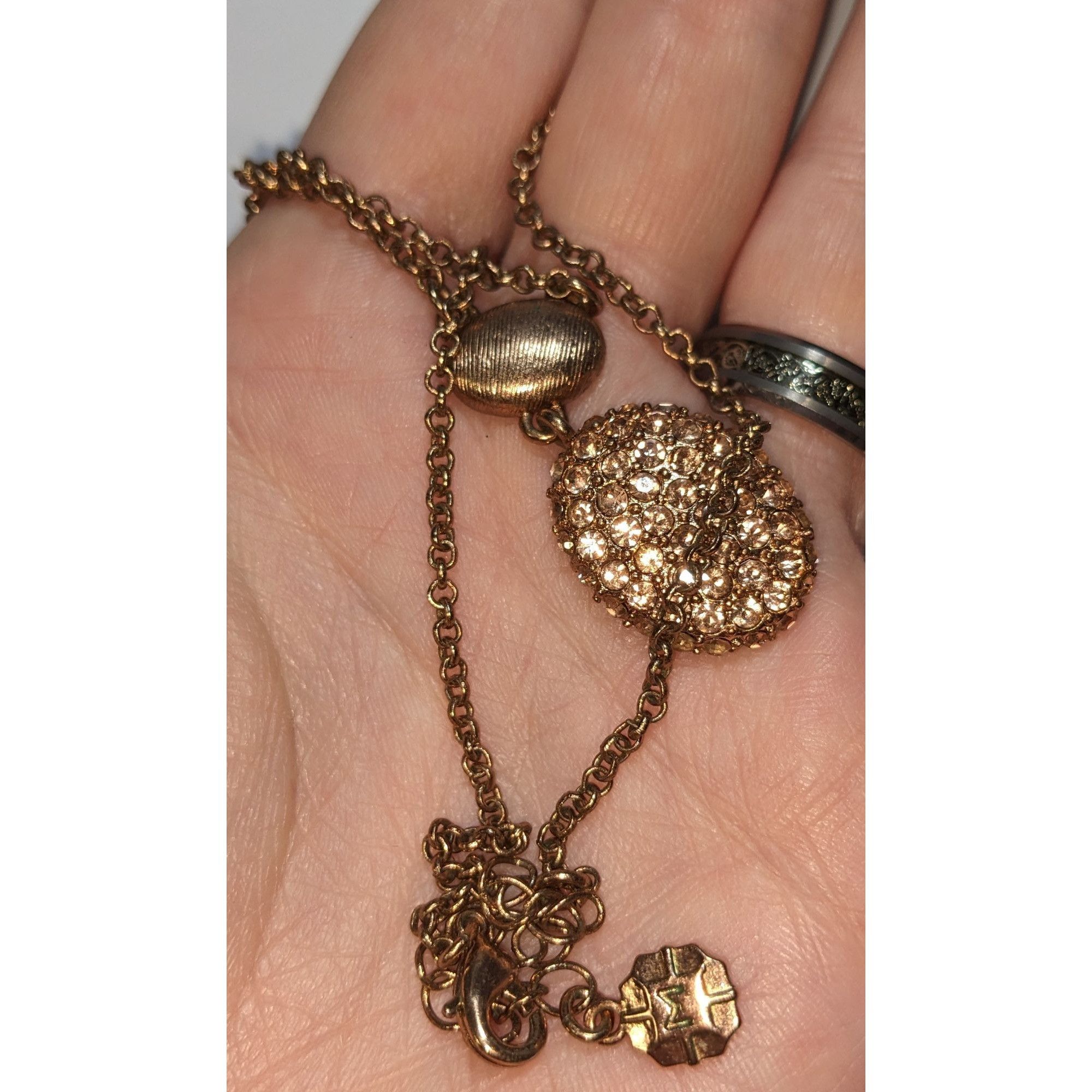 Monet Elegant Monet Rose Gold-Tone Crystal Pendant Necklace With T Size ONE SIZE - 5 Thumbnail