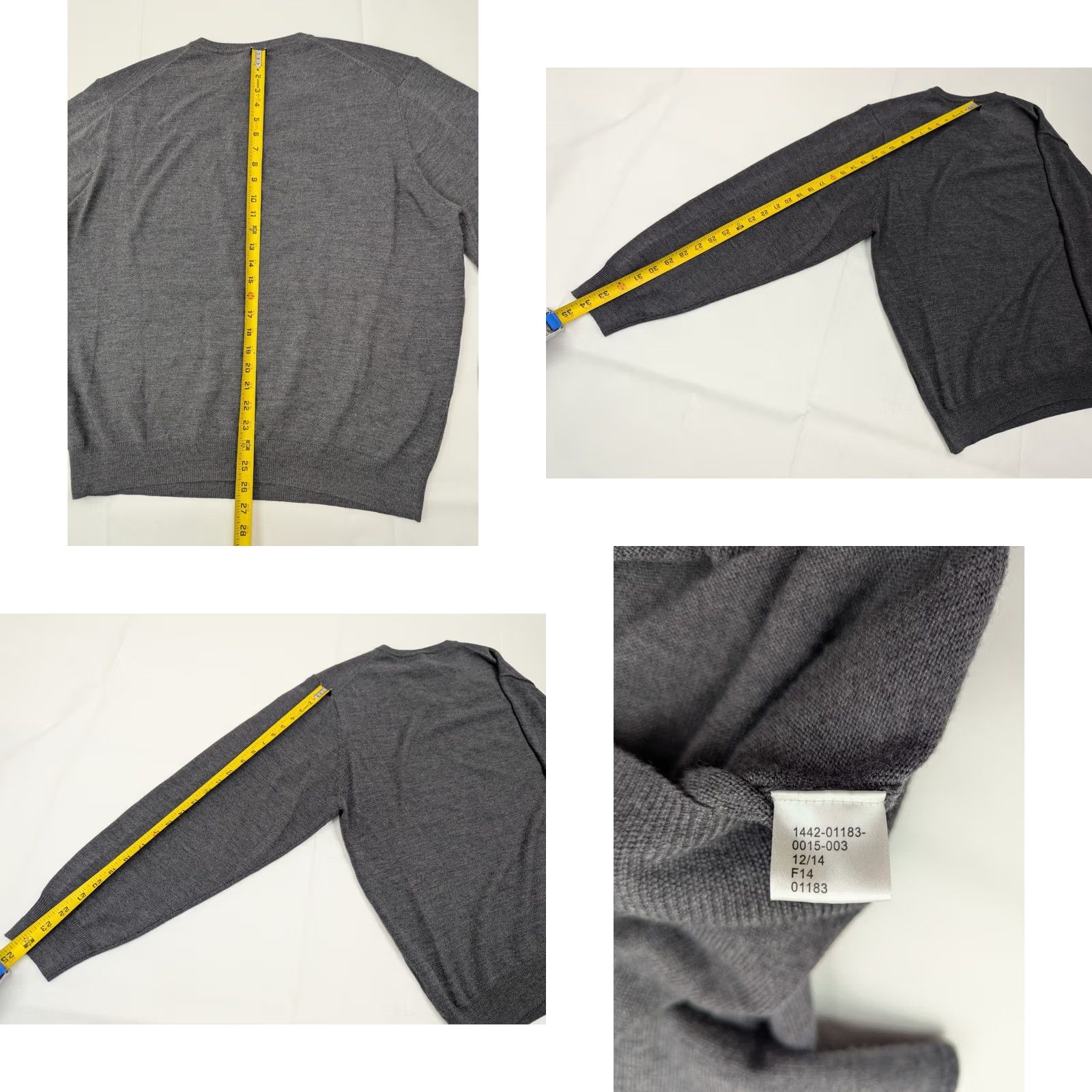 Jos. A. Bank Jos. A. Bank 100% Italian Merino Wool Long Sleeve V-Neck Sweater Men XL Gray Shirt Sweater 90s Preppy Mens Size US XL / EU 56 / 4 - 8 Thumbnail