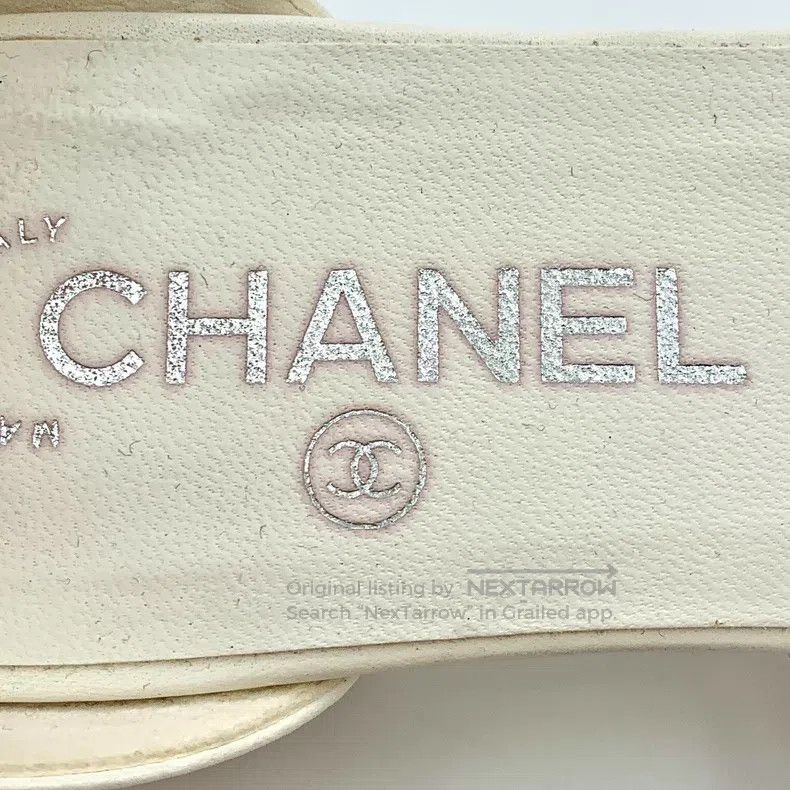 Chanel Chanel White diamond bow casual one-word buckle flat shoes Size US 7.5 / IT 37.5 - 7 Thumbnail