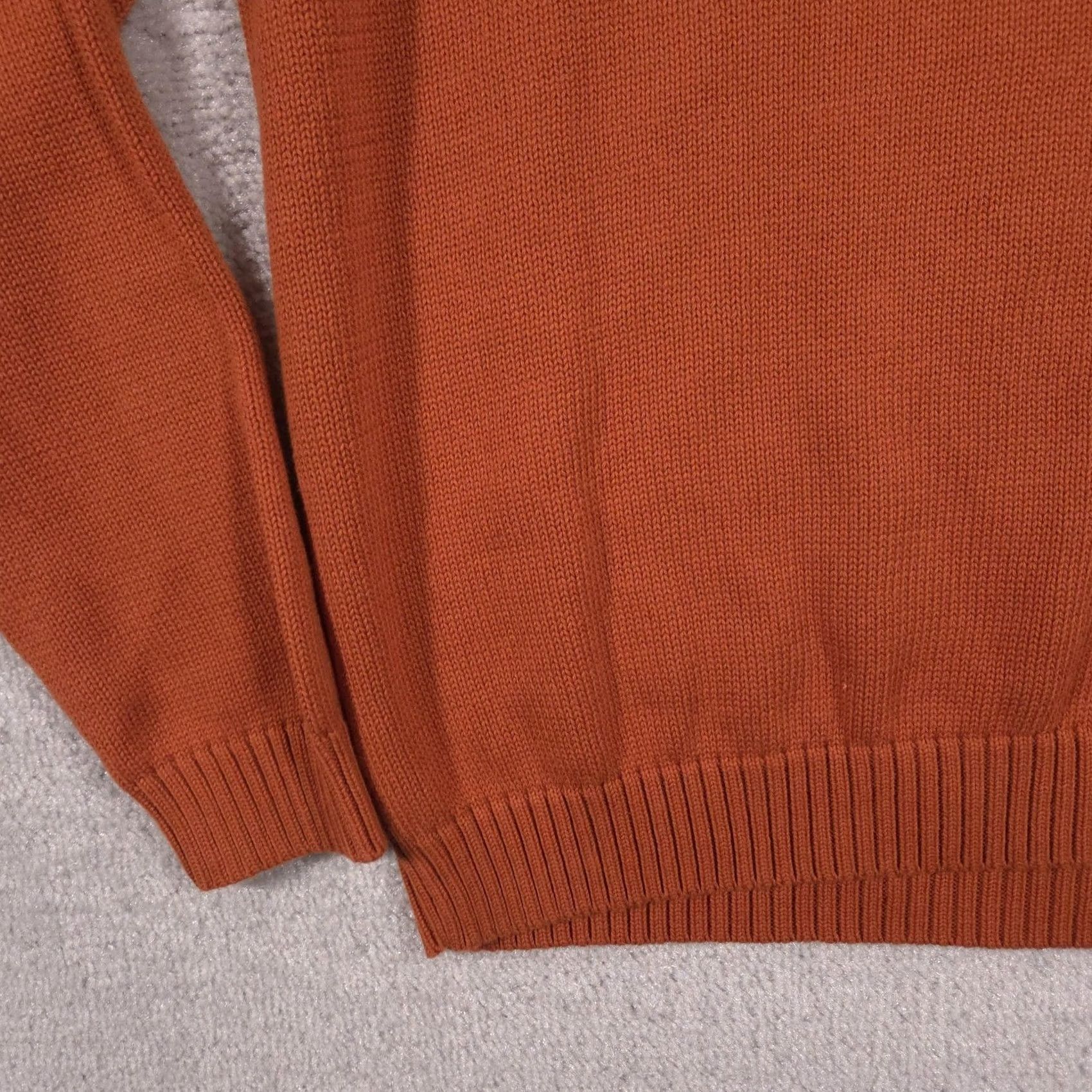 Vintage St. John's Bay Sweater Mens M Orange Cotton Knit Crewneck Pullover Raglan Knit Style Casual Fall Mens Size US M / EU 48-50 / 2 - 4 Thumbnail
