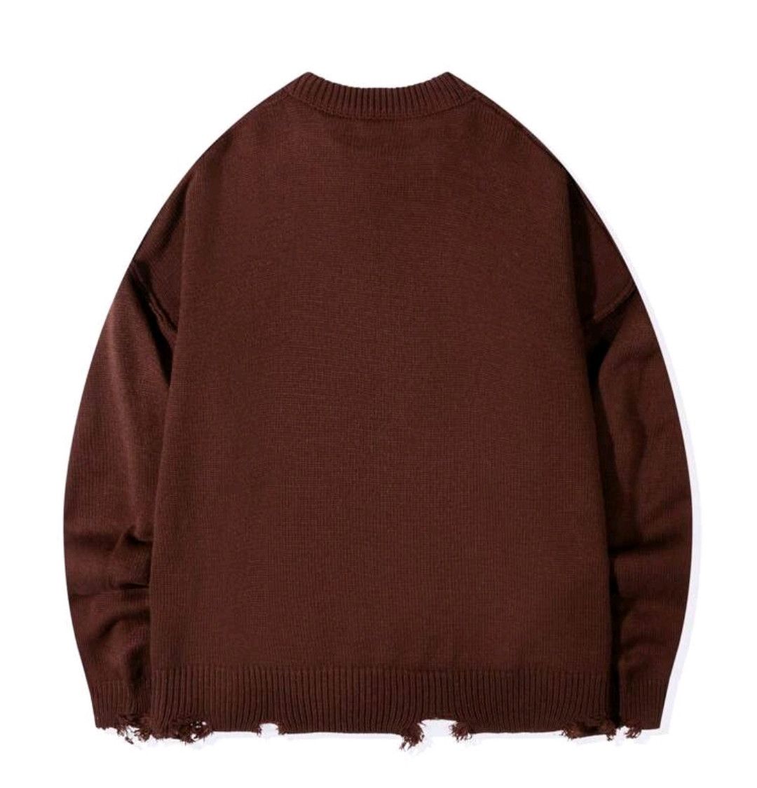Japanese Brand Unisex Casual Loose Fit Ribbed Knit Sweater Size US M / EU 48-50 / 2 - 4 Thumbnail