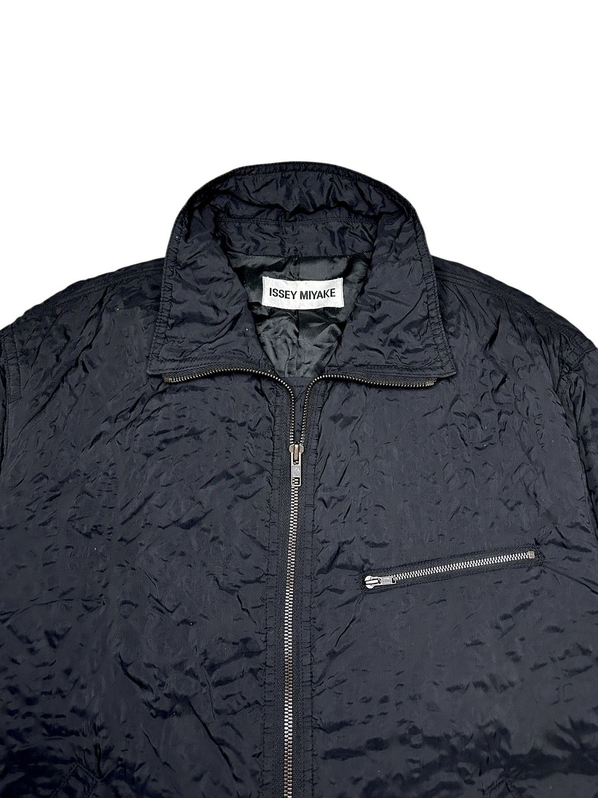 Issey Miyake F/W 1998 Crinkled Bomber Jacket Size M / US 6-8 / IT 42-44 - 4 Thumbnail