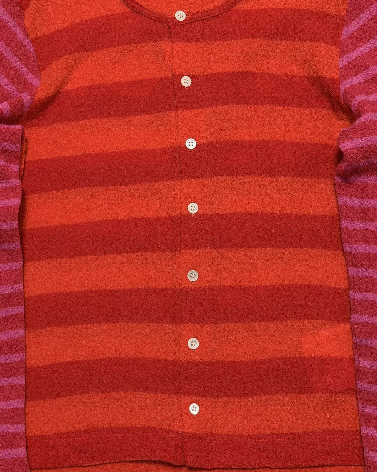 Tricot Comme des Garcons TRICOT COMME DES GARÇONS Logo Striped Button-Up Cardigan Size ONE SIZE - 3 Thumbnail