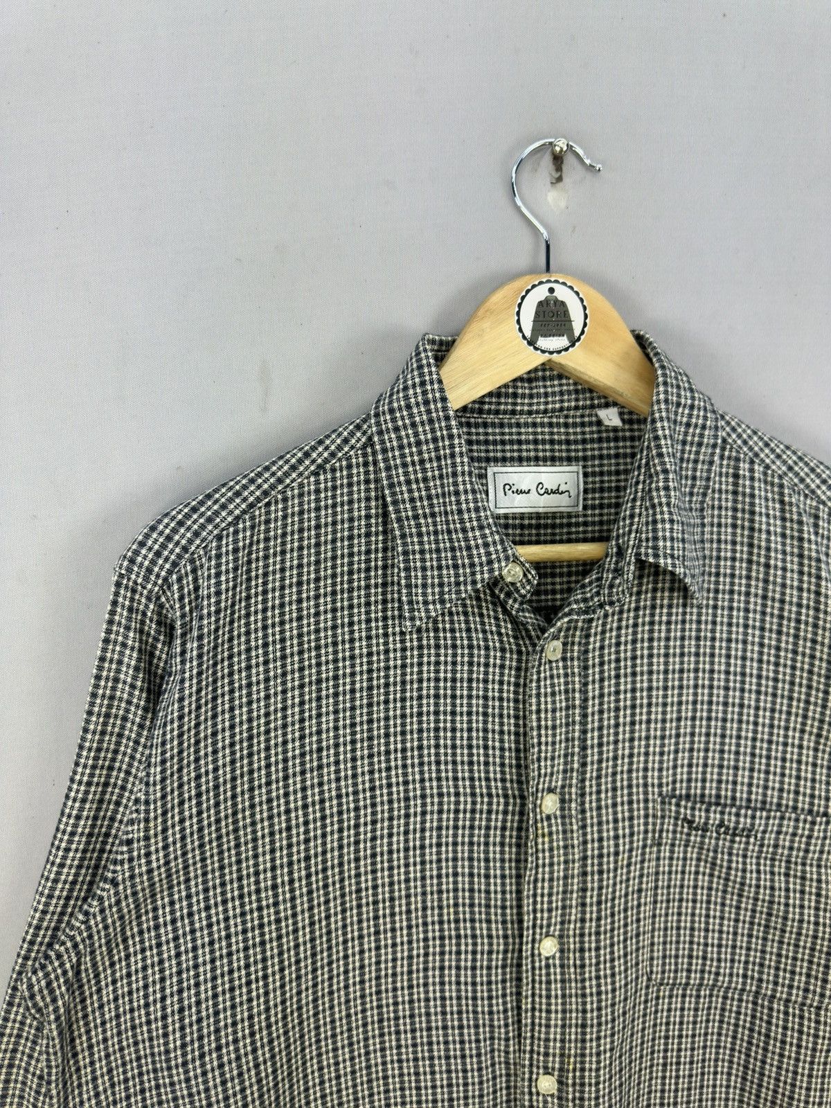 Pierre Cardin Pierre Cardin Mini Plaid Check Flannel Shirt Size US L / EU 52-54 / 3 - 2 Thumbnail