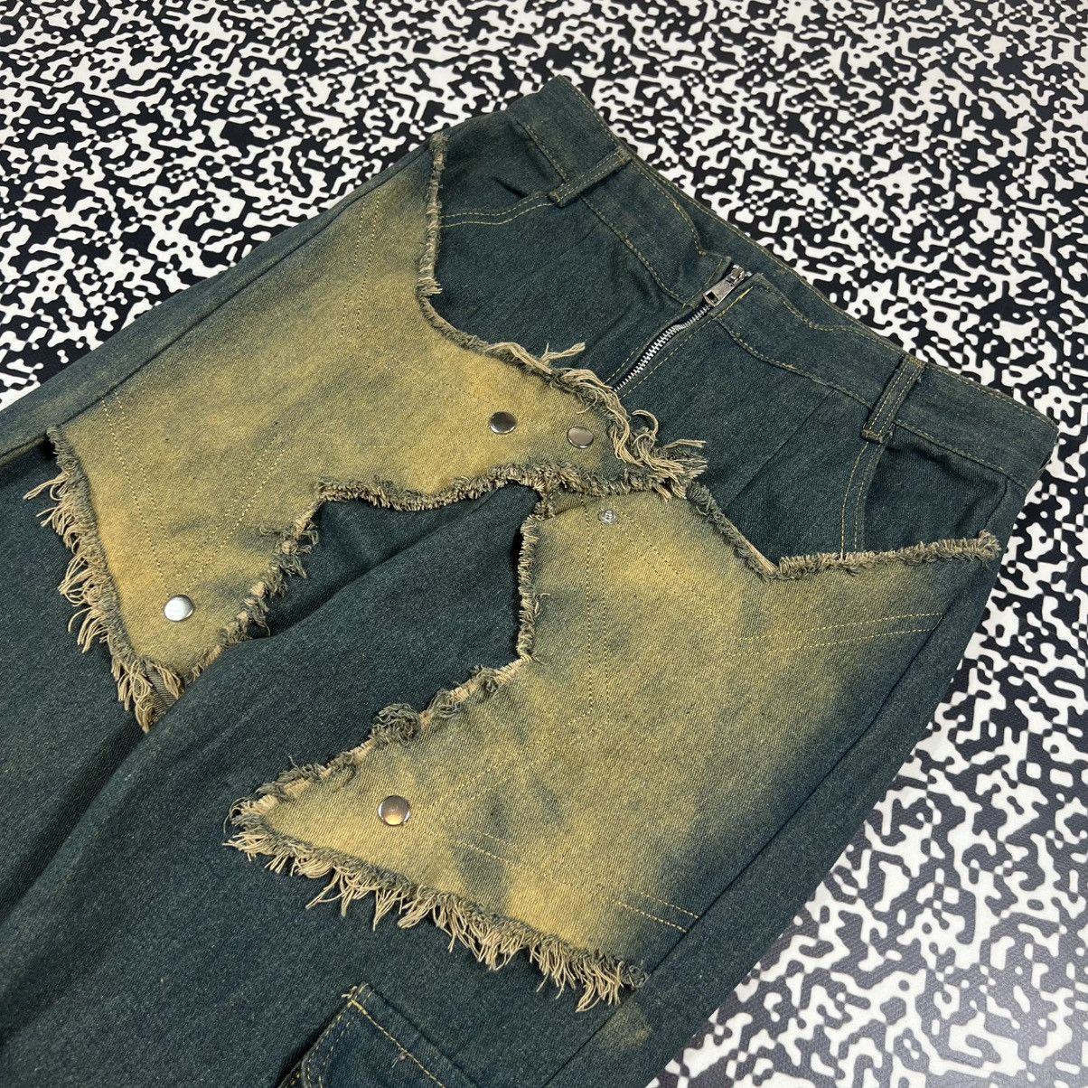Japanese Brand Vintage Y2K Japanese Patchwork Star Logo Retro Style Jeans Size 29" - 6 Thumbnail