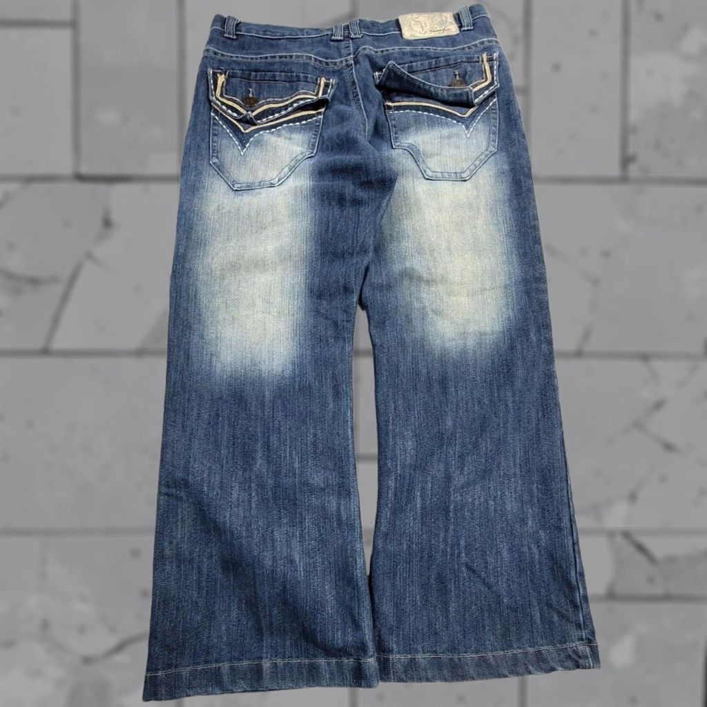 Southpole VINTAGE Southpole Jeans Blue Mens 36x29 Baggy Wide Flare Distressed JNCO 90s Hip Hop Y2K Jeans Mens Size US 36 / EU 52 - 1 Thumbnail
