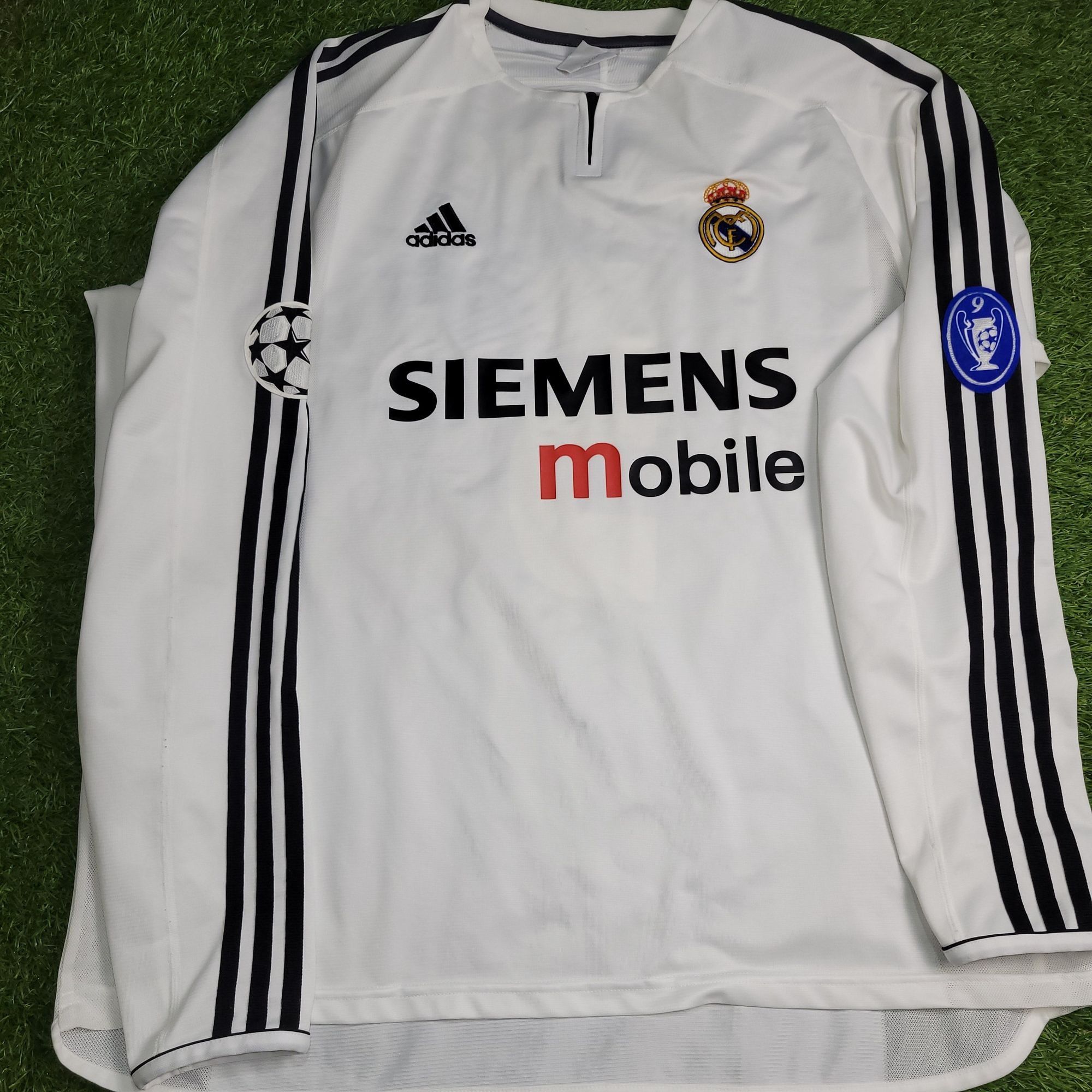 Adidas Zidane Real Madrid 2003 2004 UEFA Long Sleeve Soccer Jersey Size US XL / EU 56 / 4 - 2 Thumbnail