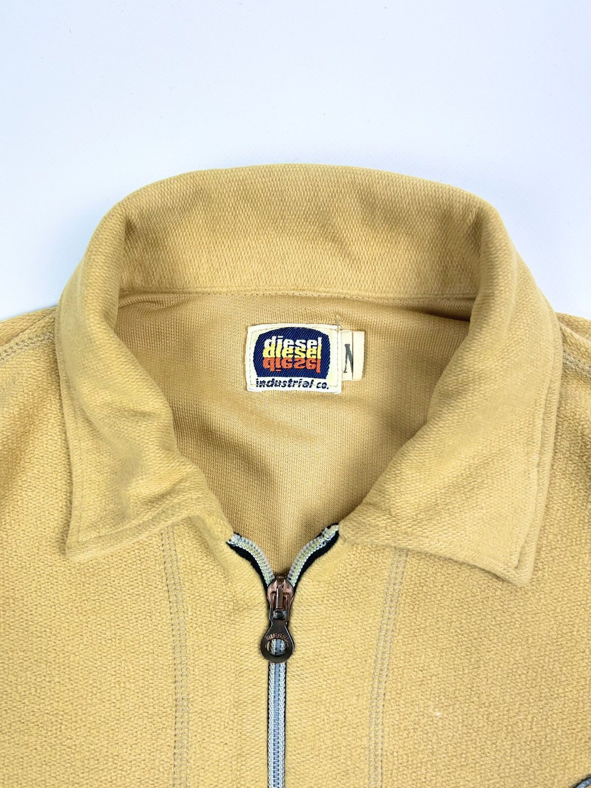Diesel × Vintage × Yves Saint Laurent vintage Diesel zip up yellow sweatshirt Size US M / EU 48-50 / 2 - 6 Thumbnail