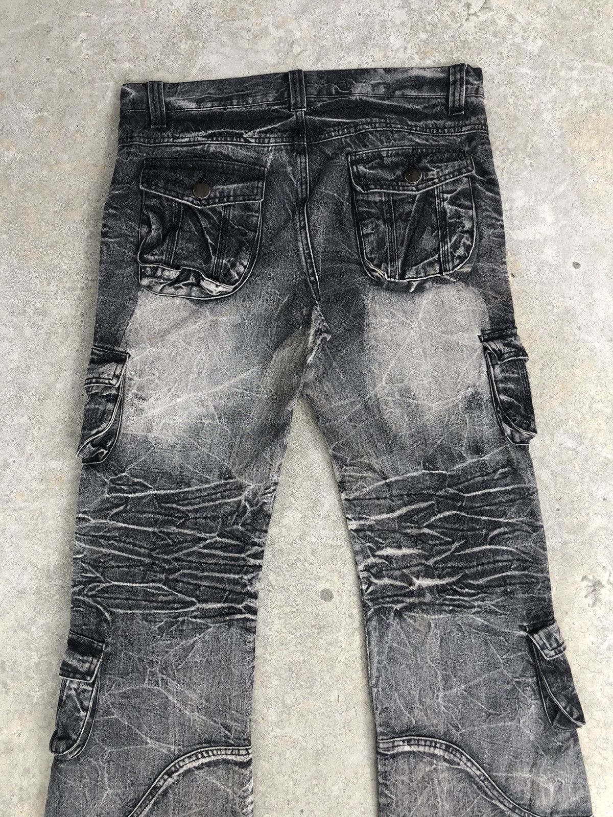 Japanese Brand Topism Flared Jeans Distressed Jeans Cargo Pants Multipocket Size US 34 / EU 50 - 8 Thumbnail