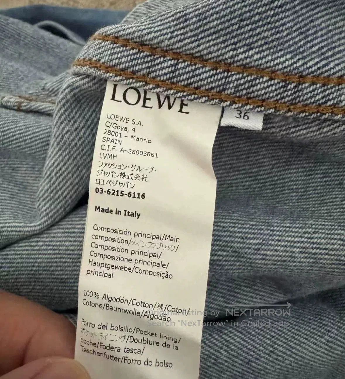 Loewe LOEWE SS22 Denim Sports Jacket. Size US S / EU 44-46 / 1 - 4 Thumbnail