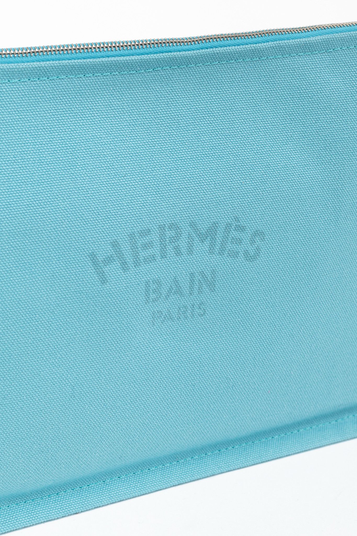 Hermes Hermes Flat Yachting GM Blue Logo Toile Pouch Size ONE SIZE - 6 Thumbnail
