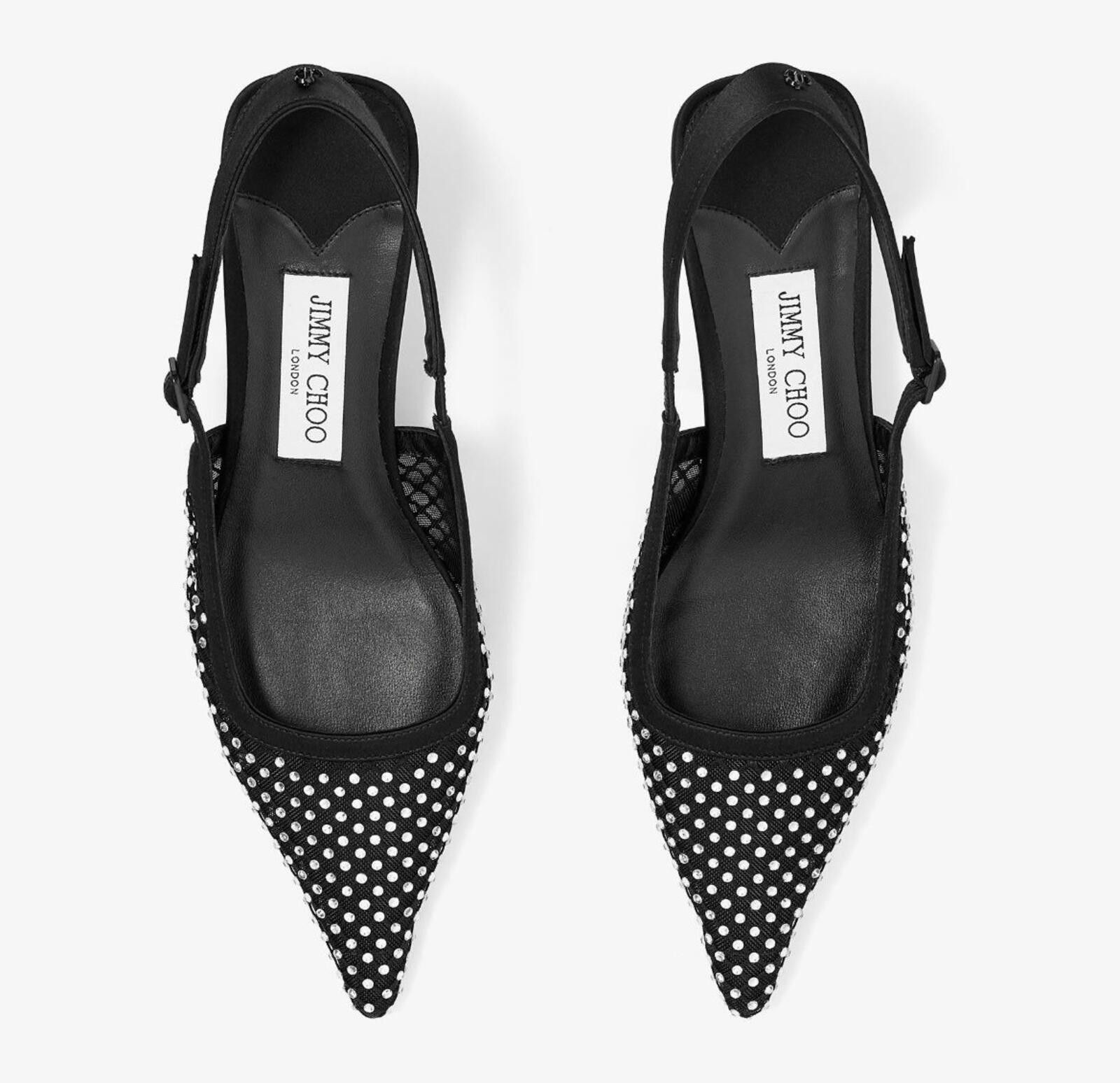 Jimmy Choo Jimmy Choo Amel Crystal Mesh Pumps Size US 7.5 / IT 37.5 - 3 Thumbnail