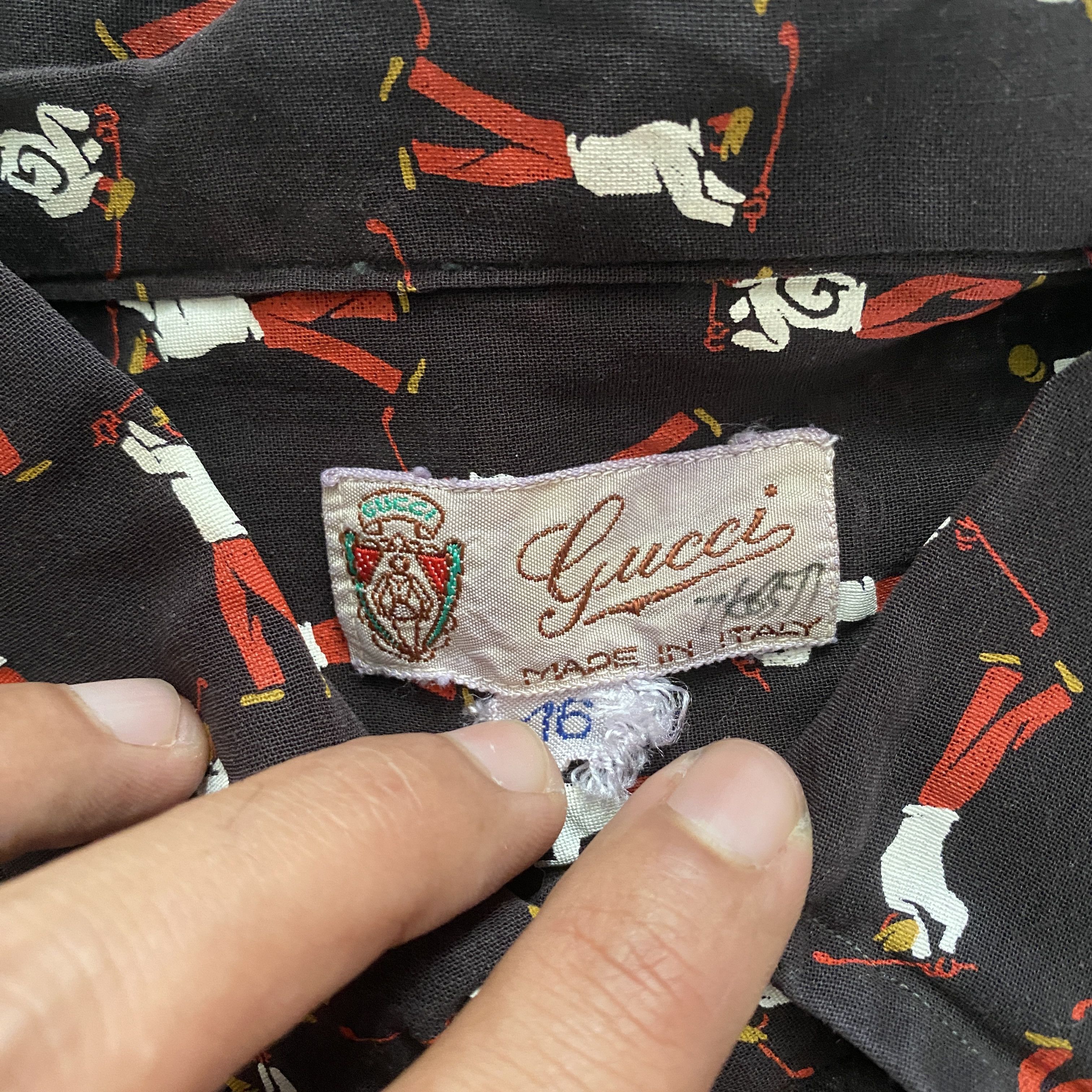 Gucci Vintage Gucci Golf Full Print Button Ups Size L / US 10 / IT 46 - 4 Thumbnail