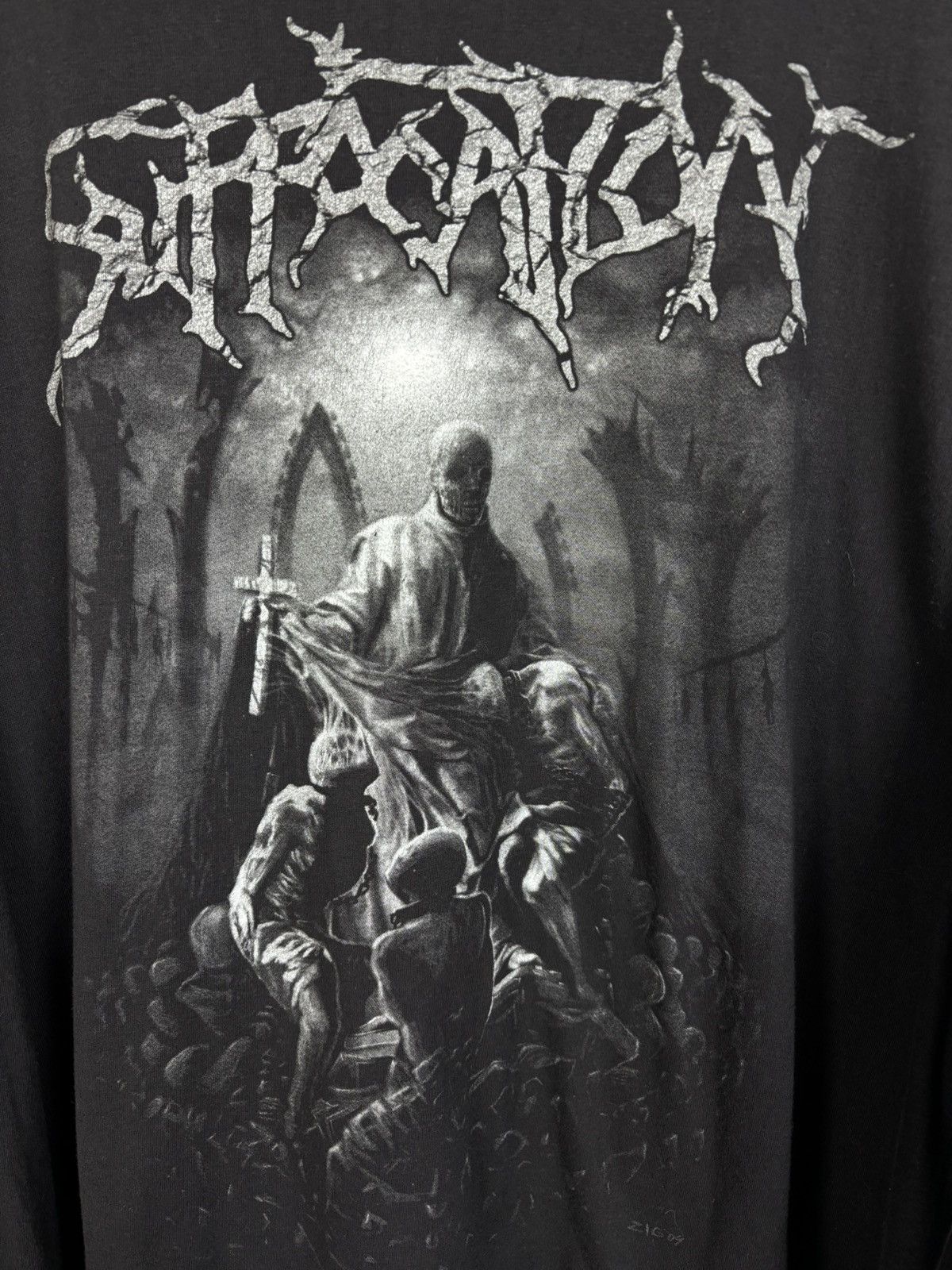 Band Tees Suffocation 2010 Come Hell Or High Priest Metal Long Sleeve Size US L / EU 52-54 / 3 - 2 Thumbnail