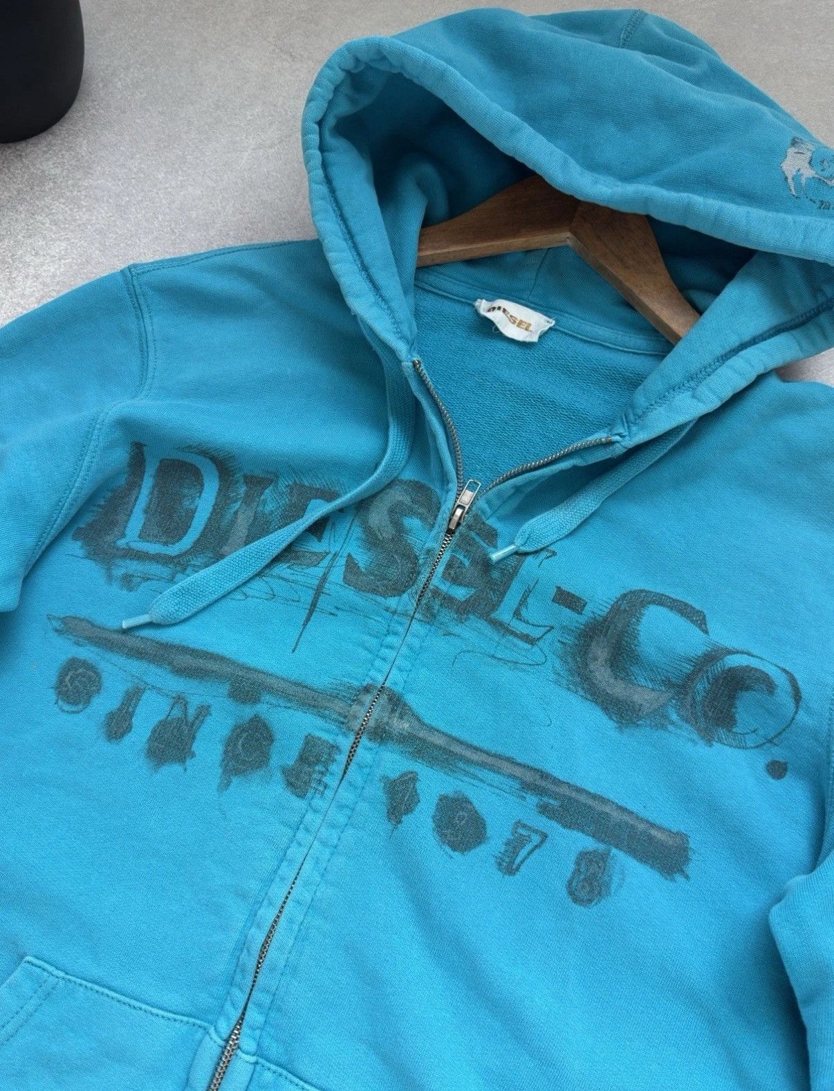 Diesel Diesel Vintage Y2K Blue Zip Hoodie Size M Men Size US M / EU 48-50 / 2 - 4 Thumbnail